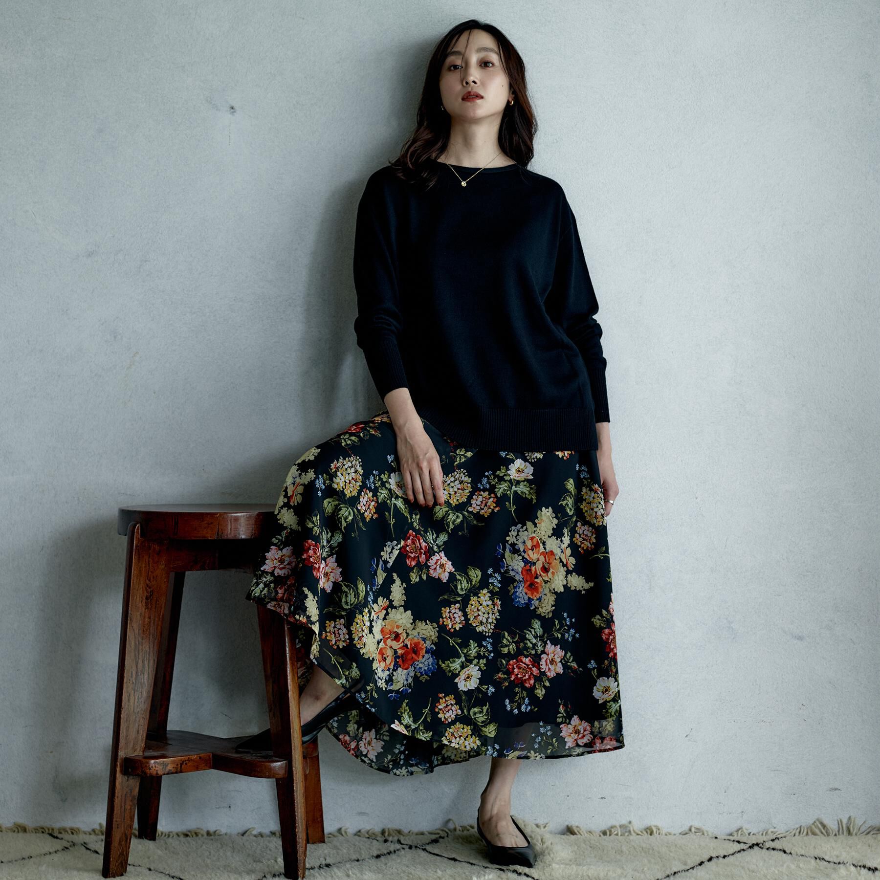 UNTITLED「【8色展開/体型カバー】魅せるタイムレスニット」|ニット・セーター|