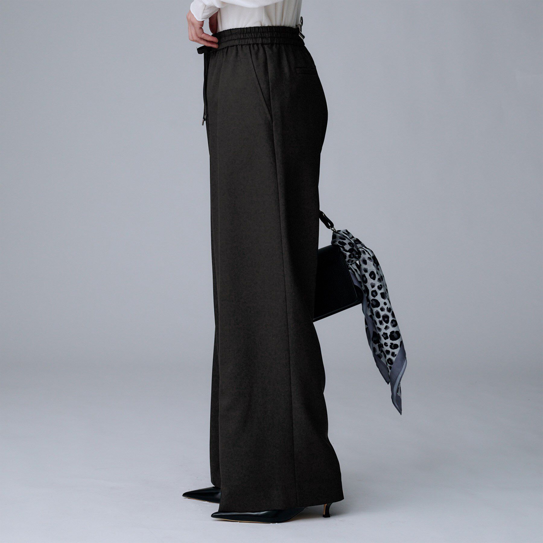 UNTITLED「【洗える/ワイド/ウエストゴム】ストレッチドロストパンツ」|その他|