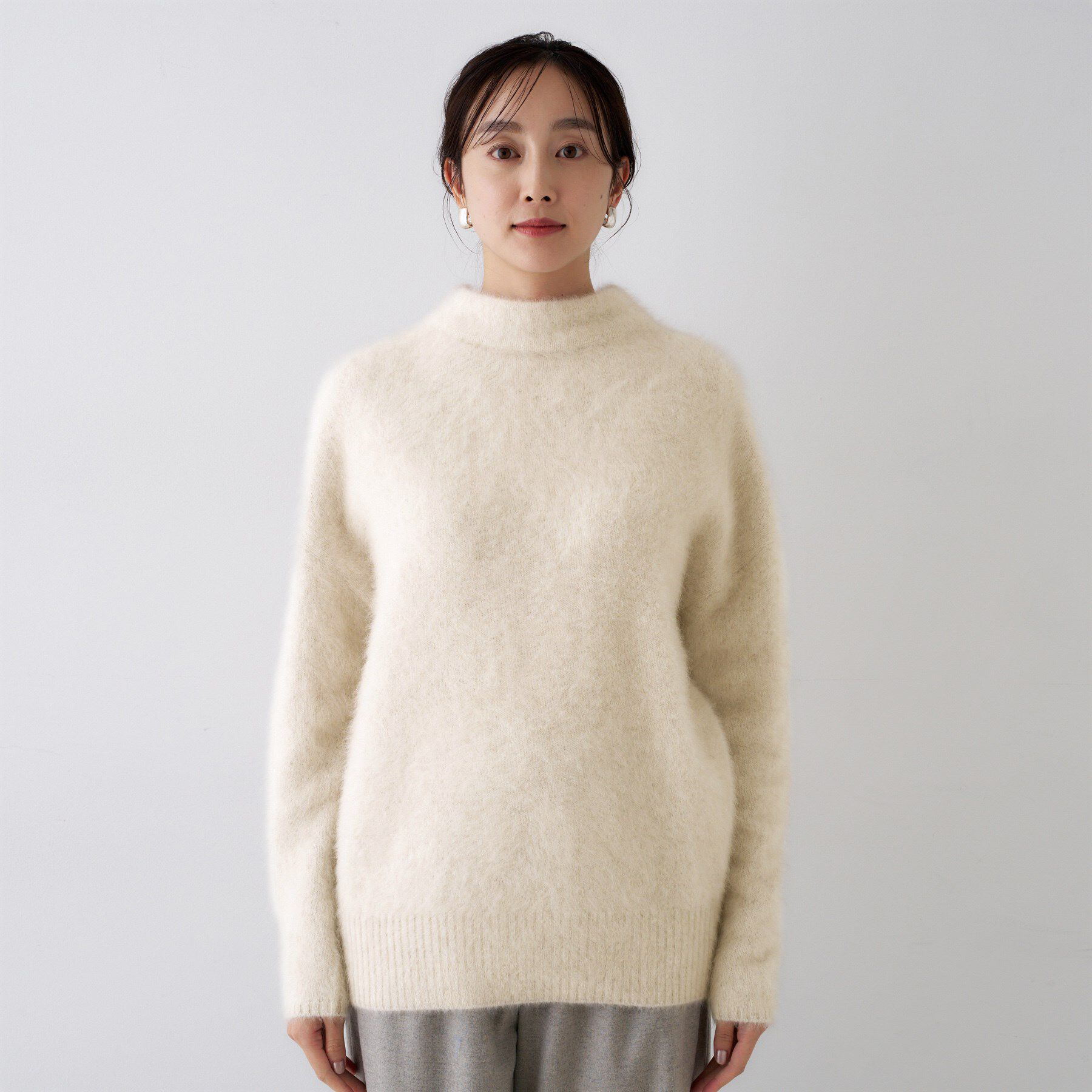 UNTITLED「【大人な品格/ふわふわニット】フォックスカシミヤ コクーンニット」|ニット・セーター|