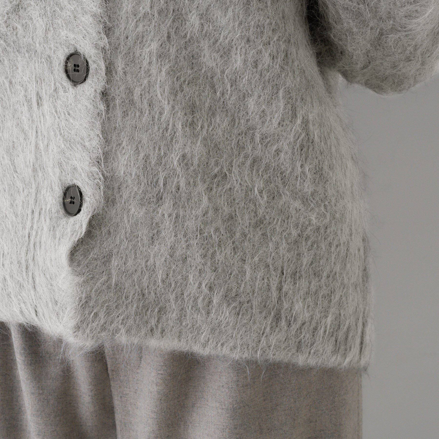 UNTITLED「【ゆったり】アルパカ混シャギー カーディガン」|カーディガン|