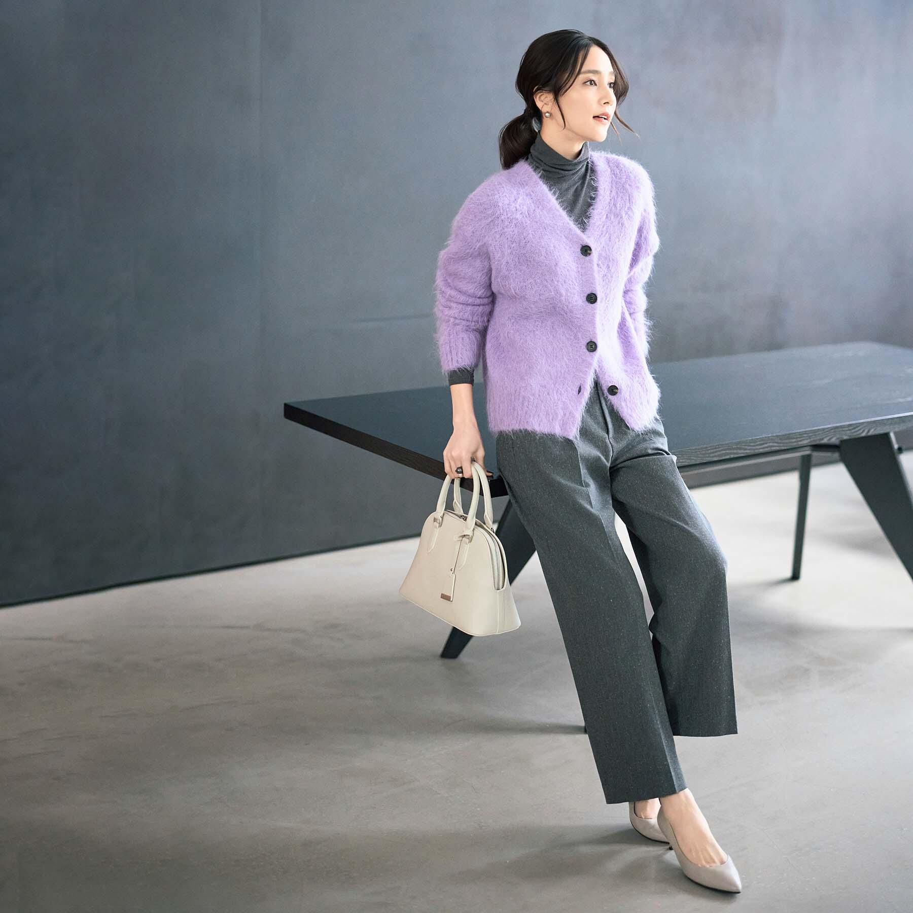 UNTITLED「【ゆったり】アルパカ混シャギー カーディガン」|カーディガン|