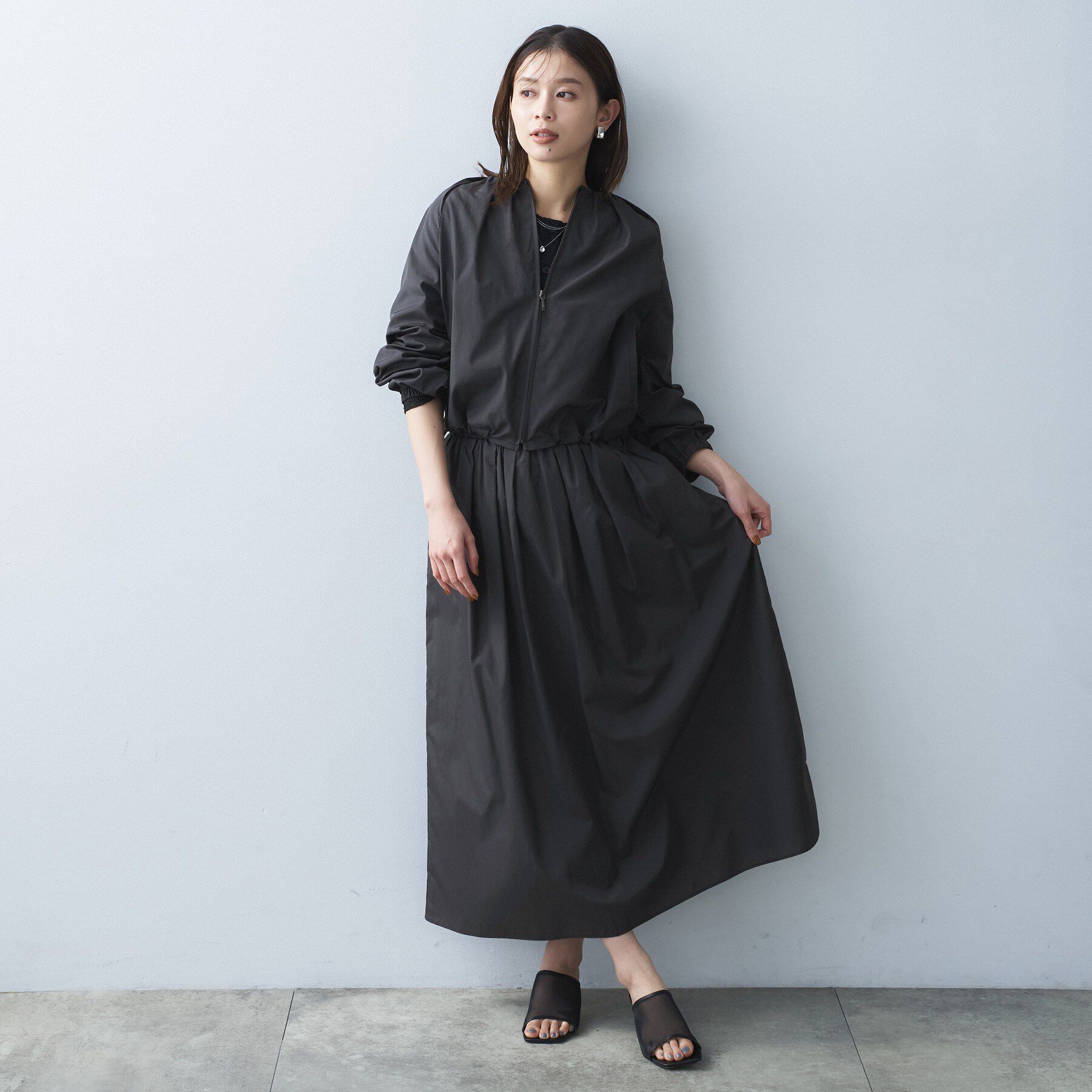 UNTITLED「【セットアップ可/ウエストゴム】シャイニータイプライタースカート」|スカート|