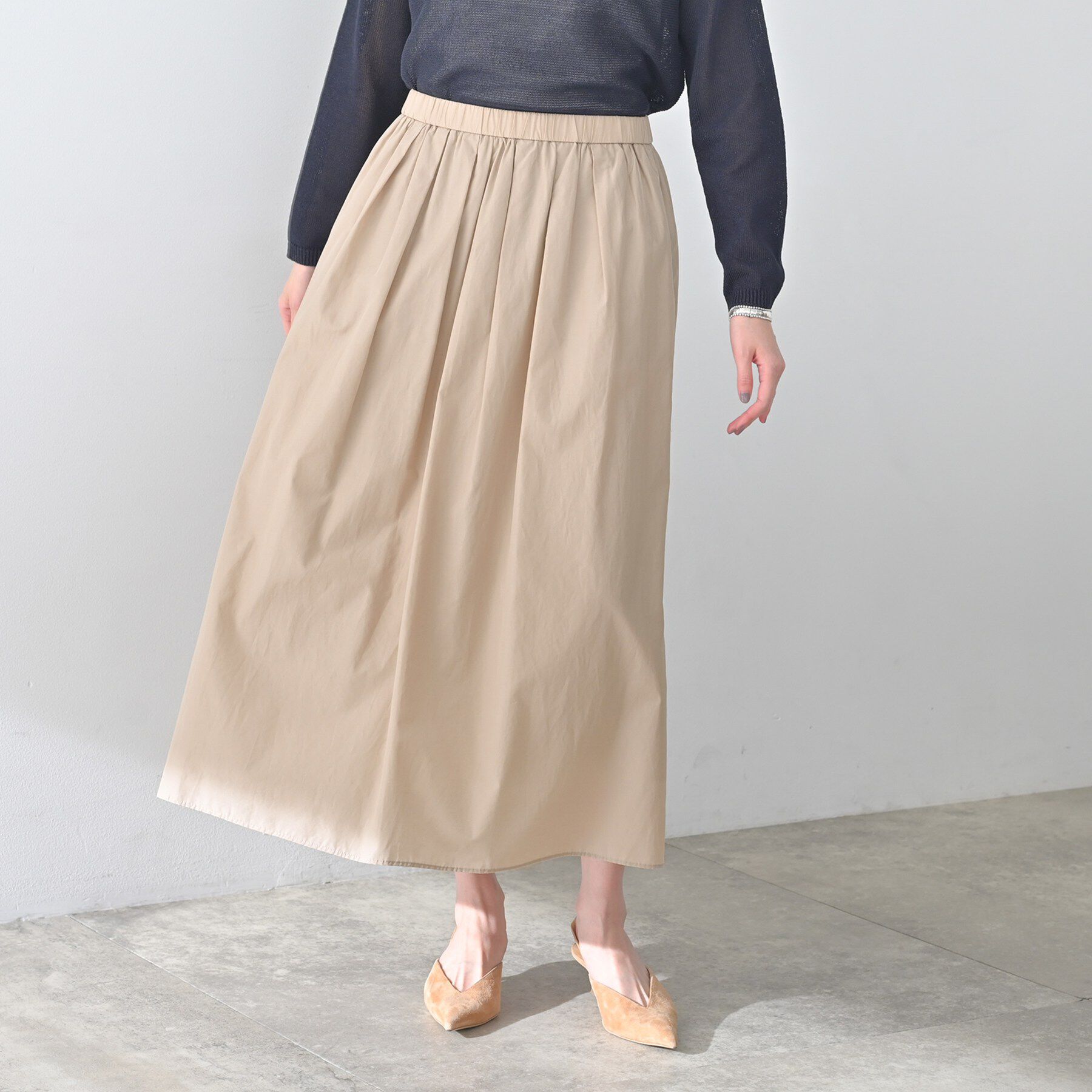 UNTITLED「【セットアップ可/ウエストゴム】シャイニータイプライタースカート」|スカート|