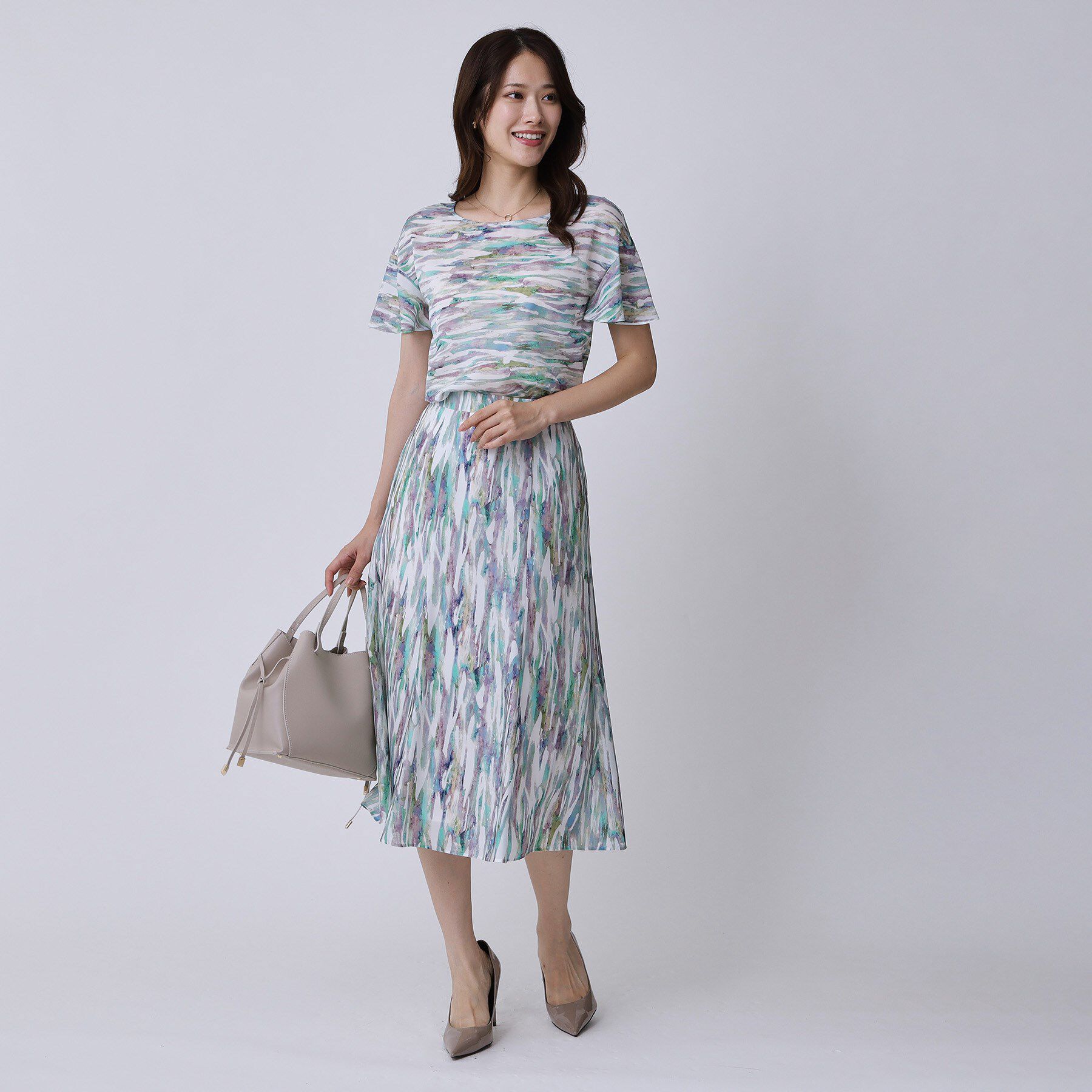 COUP DE CHANCE「【手洗い可／日本製】プリント柄スカート」|スカート|