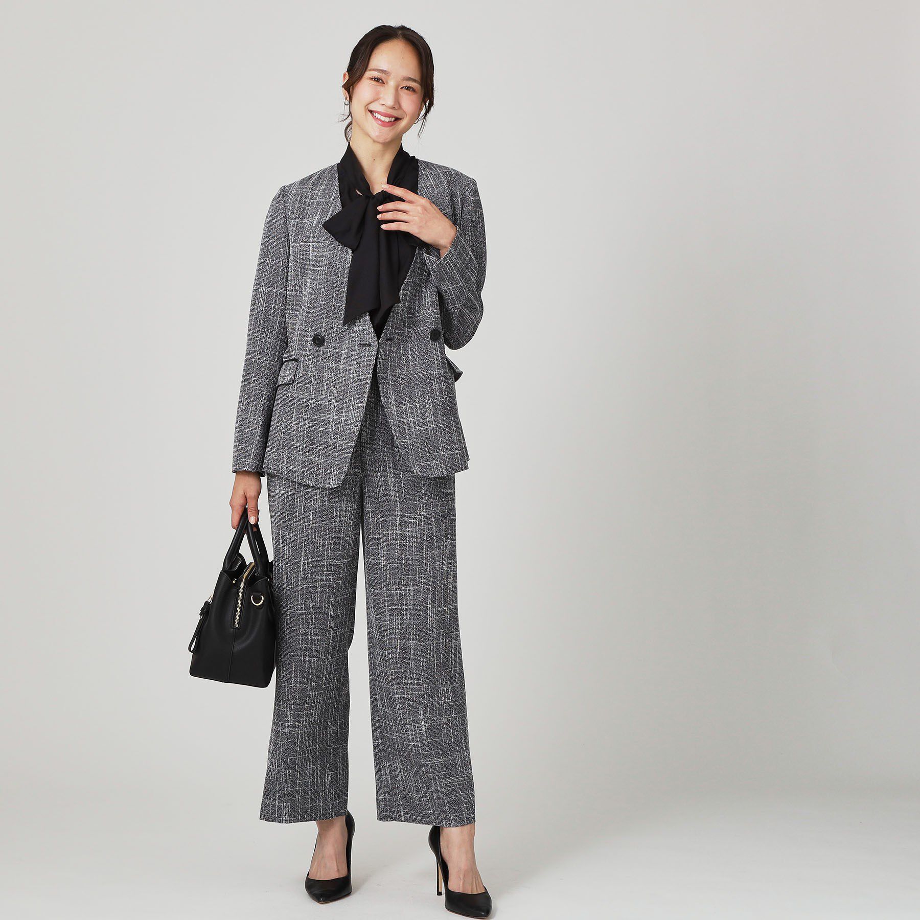 COUP DE CHANCE「【手洗い可／日本製／裏無し／セットアップ可】ツィード見えノーカラージャケット」|ノーカラージャケット|