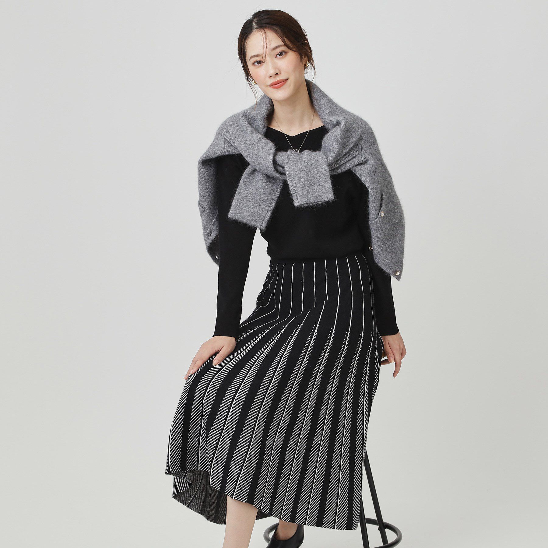 COUP DE CHANCE「【手洗い可】ニットプリーツフレアスカート」|スカート|