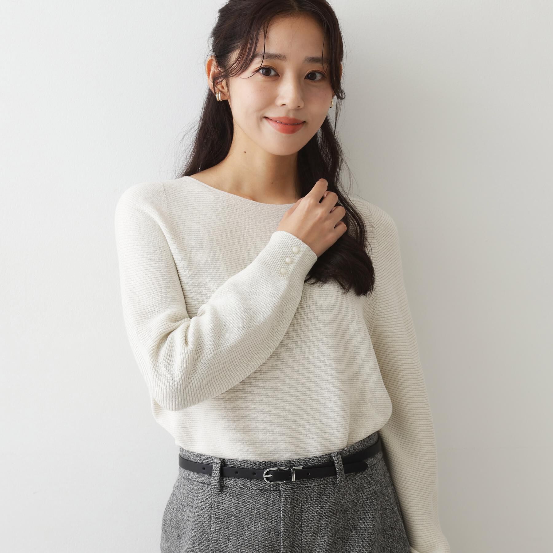 COUP DE CHANCE「【手洗い可／日本製／ホールガーメント】ラメ混ドルマンニットトップス」|ニット・セーター|