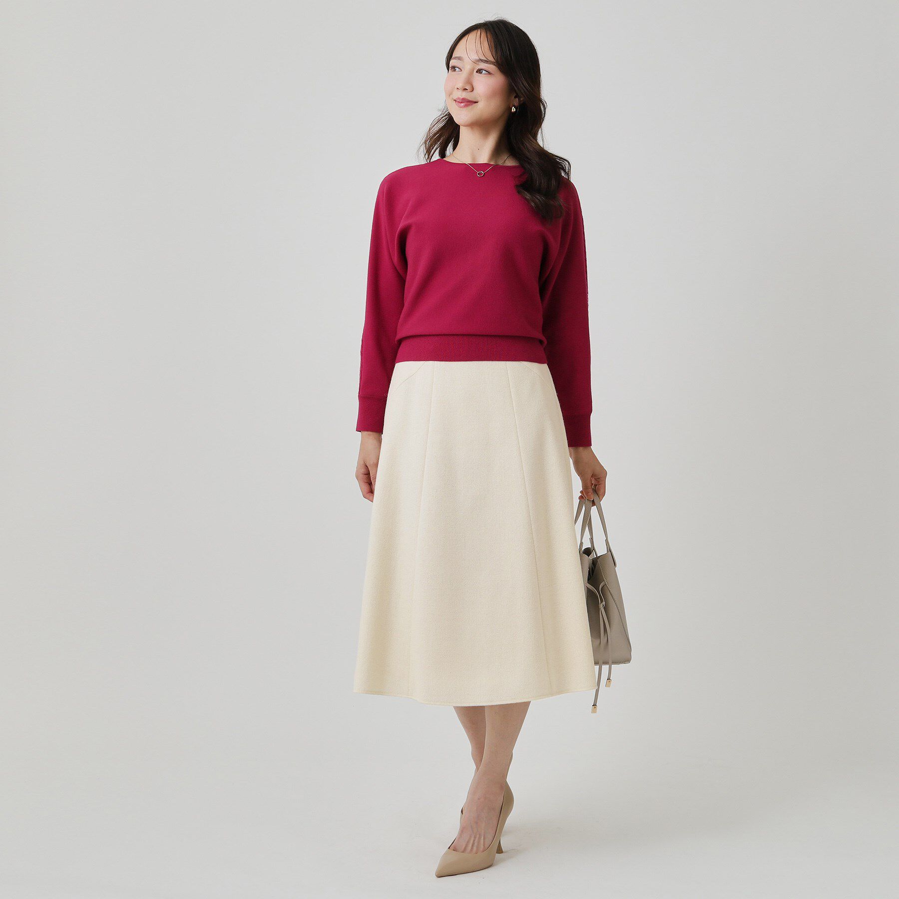 COUP DE CHANCE「【日本製】ラメ混ツイードフレアースカート」|スカート|