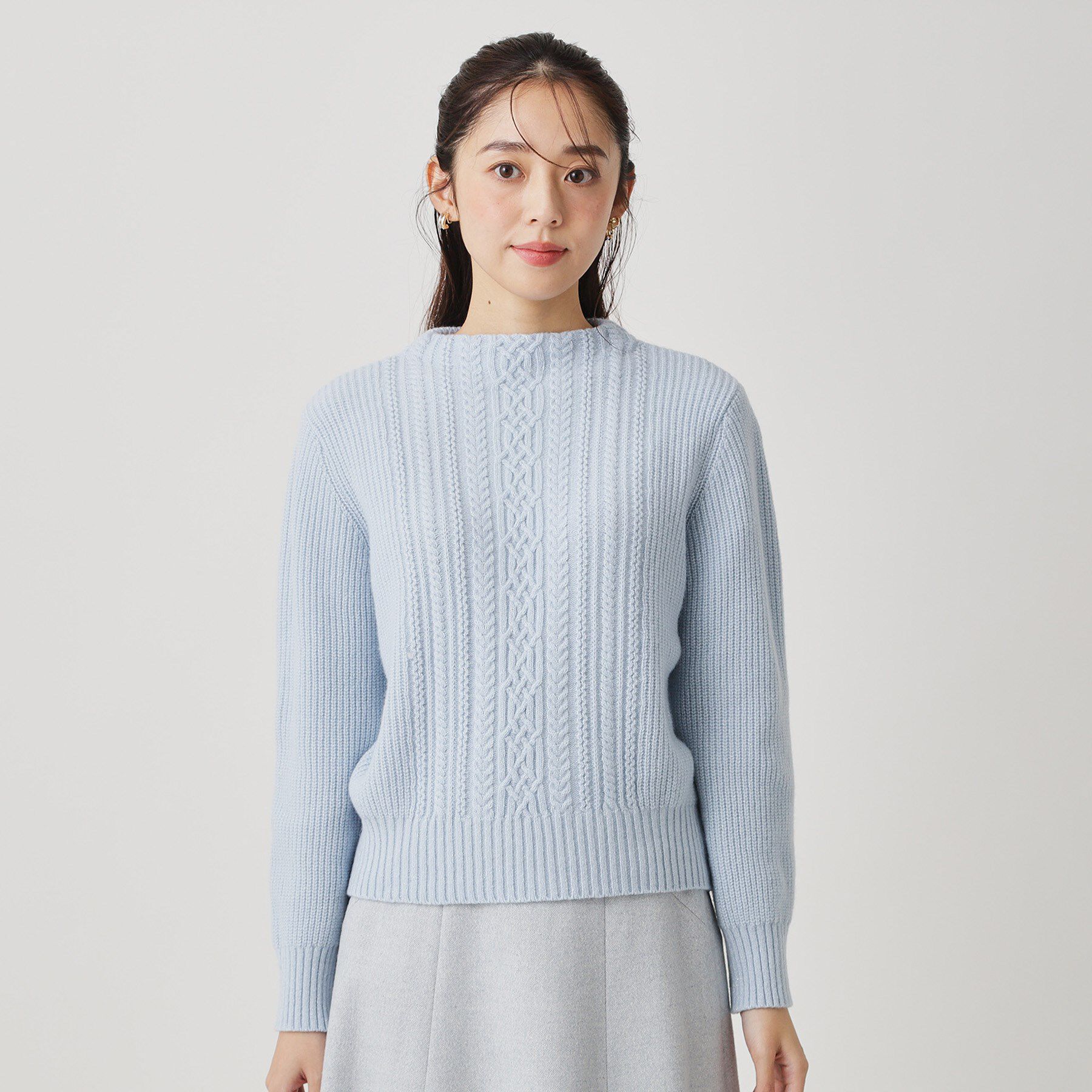 COUP DE CHANCE「【手洗い可／日本製】ケーブルデザインのニットトップス」|ニット・セーター|