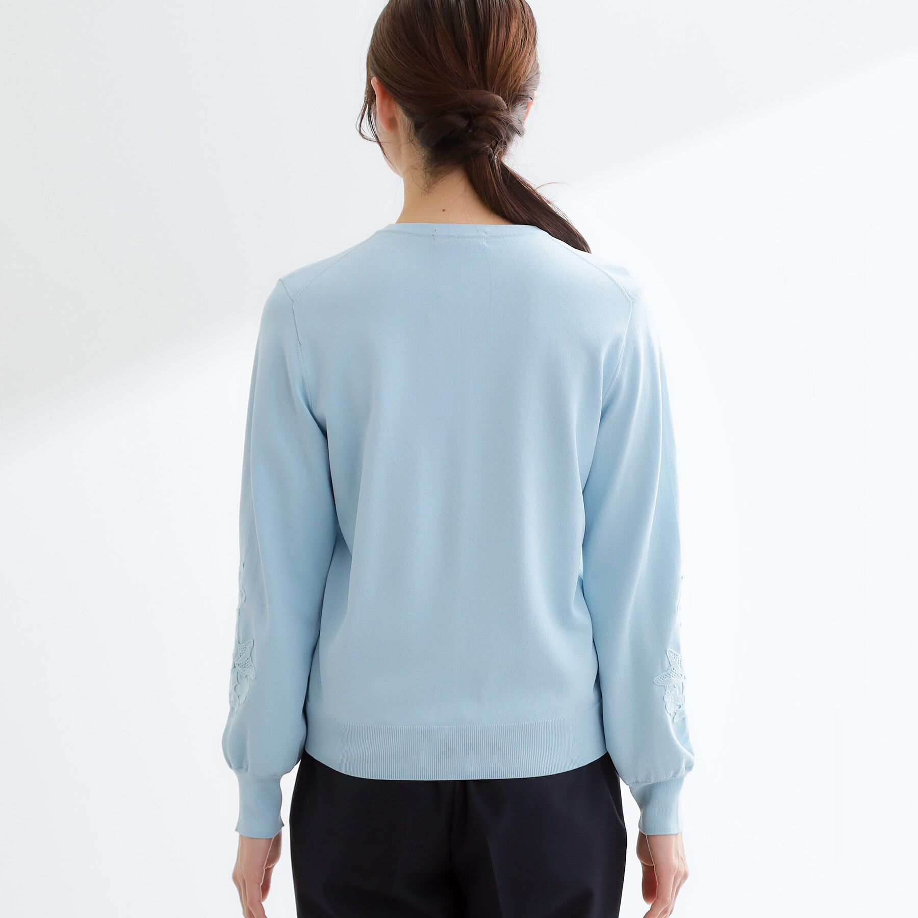 Reflect「レースデザインスリーブカーディガン」|カーディガン|