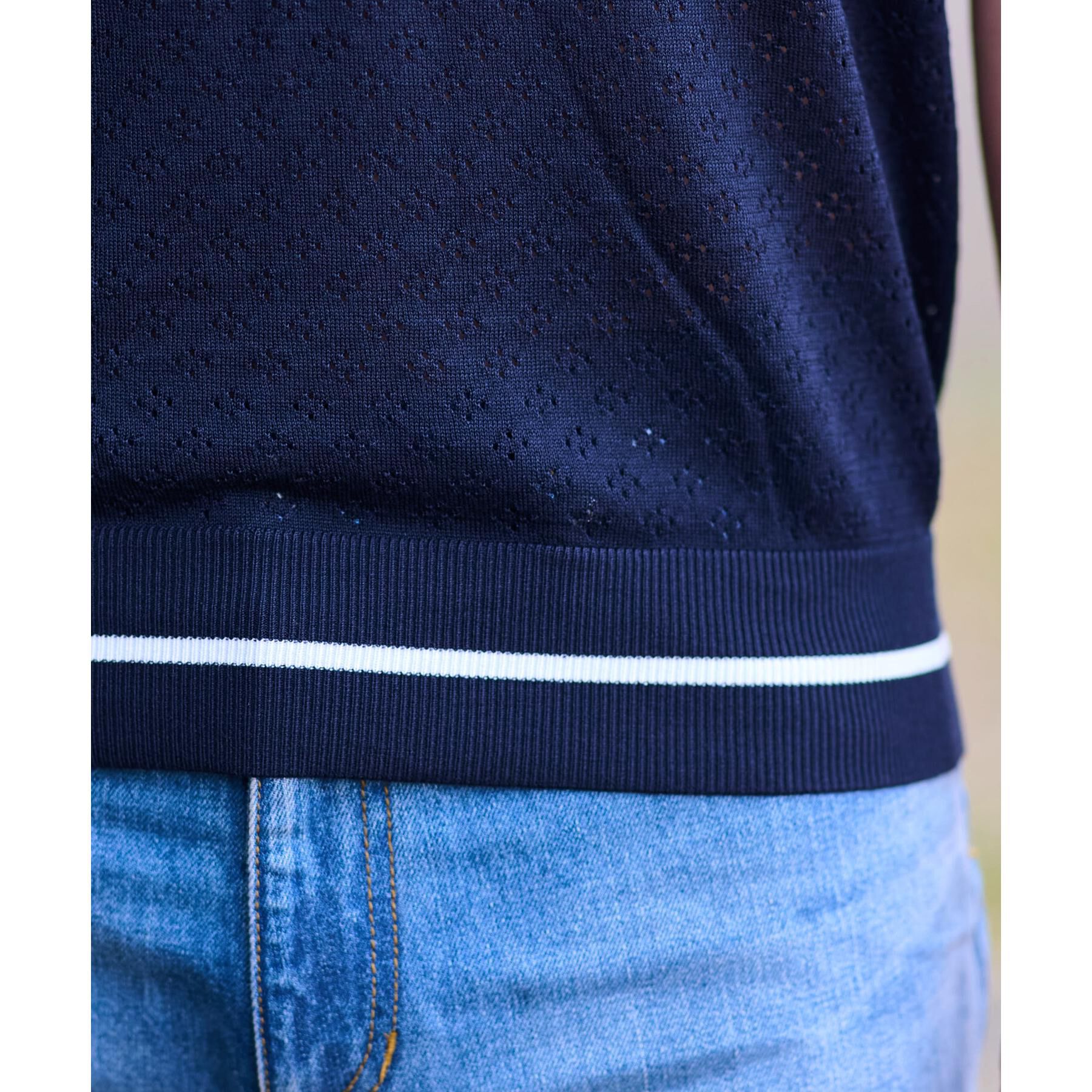 DRESSTERIOR「レースジャカード ニットポロ」|ポロシャツ|