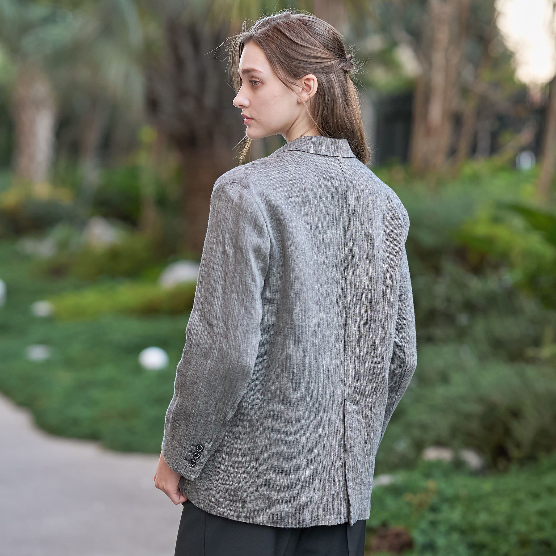 DRESSTERIOR「ウォッシャブルリネン ライトジャケット」|テーラードジャケット|