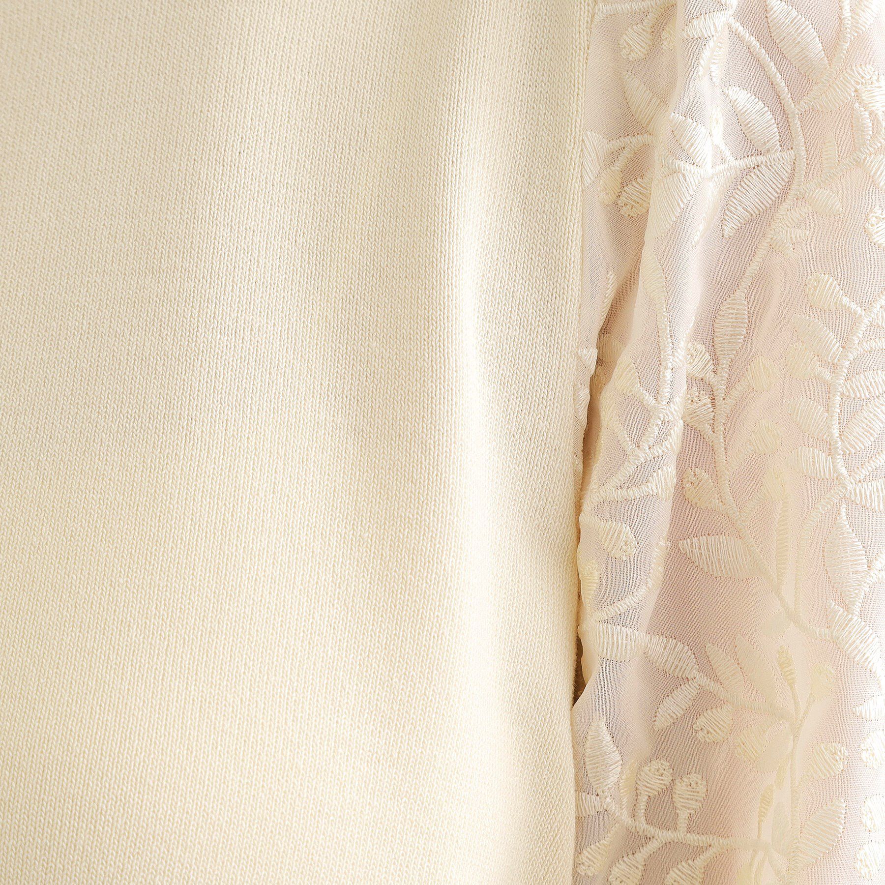 grove「【二の腕カバー】繊細さと上品さをまとう袖刺繍プルオーバーニット」|ニット・セーター|