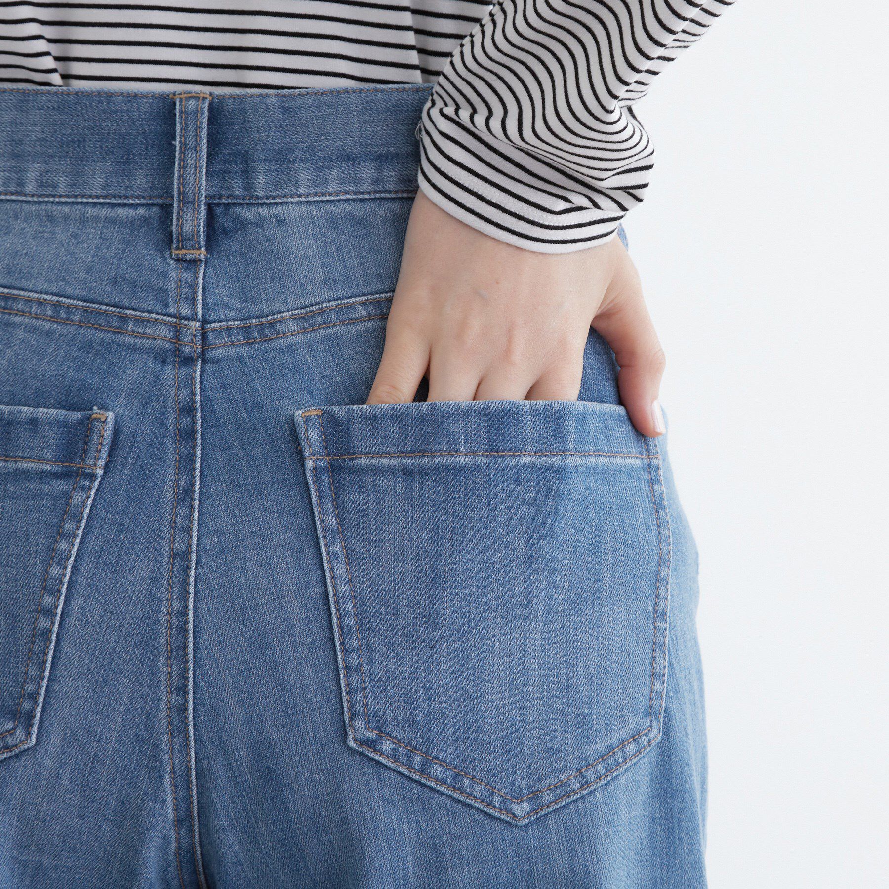 grove「【美シルエット/選べる着丈】大人のためのバギーデニム」|デニム|