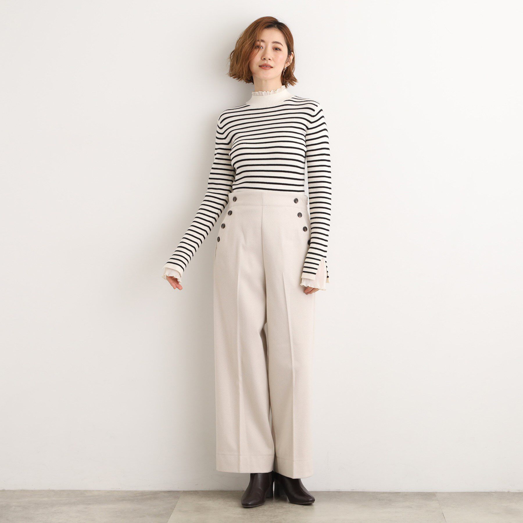 grove「【洗える/あったか】美シルエットなマリンワイドパンツ」|その他|