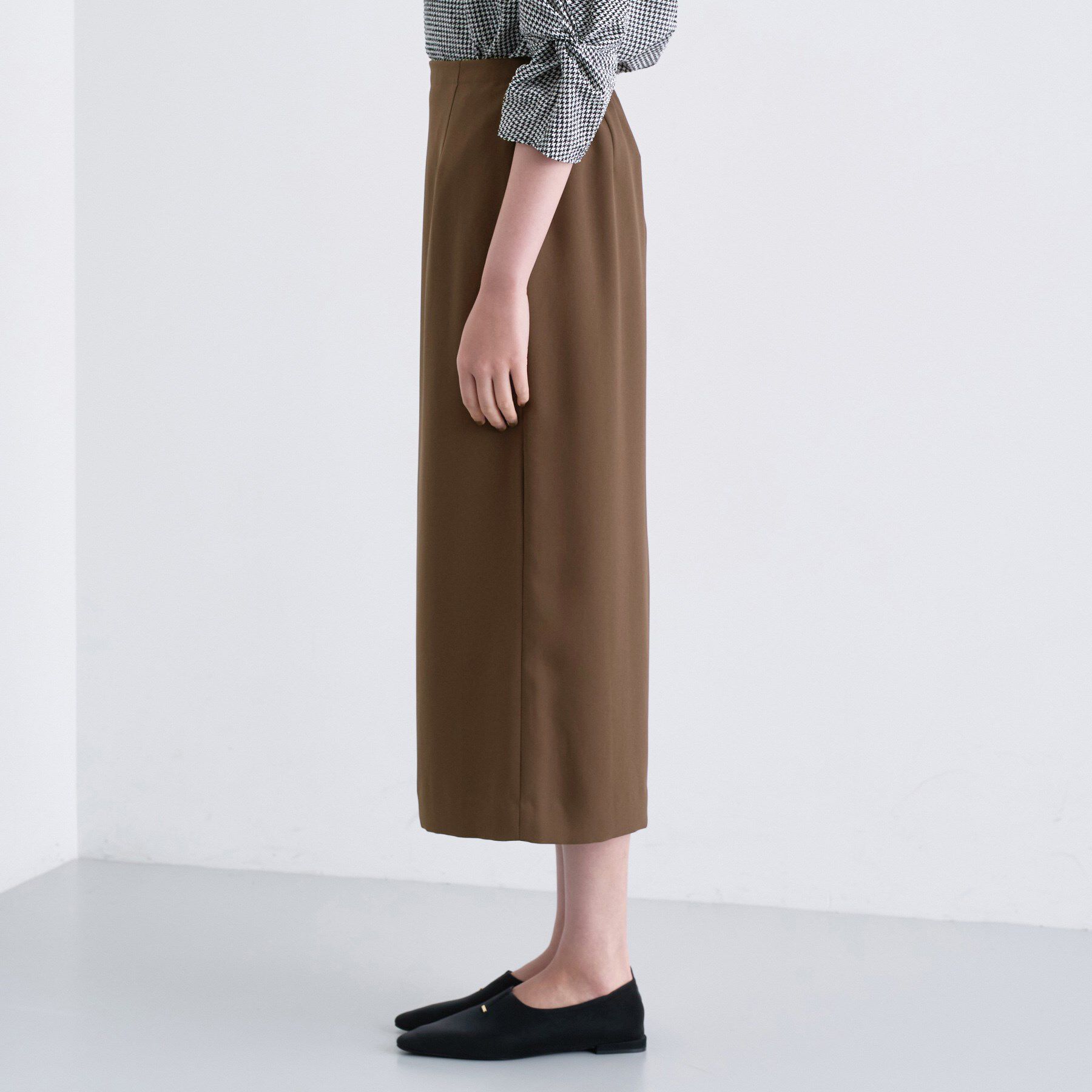 INDIVI「【洗える／UVケア／吸汗速乾】ジョーゼットナロースカート」|スカート|