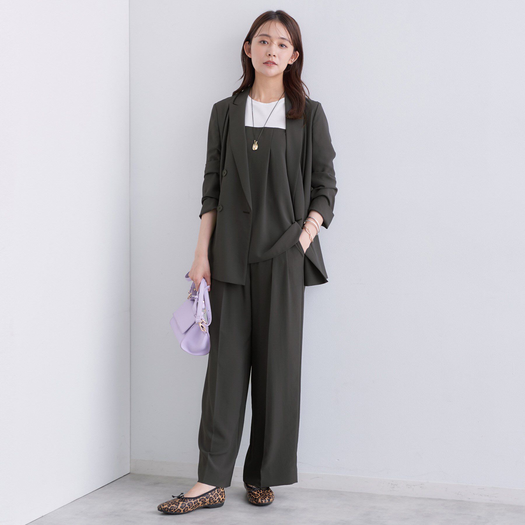 INDIVI「【セットアップ可能】ビスチェレイヤード風トップス」|Tシャツ・カットソー|