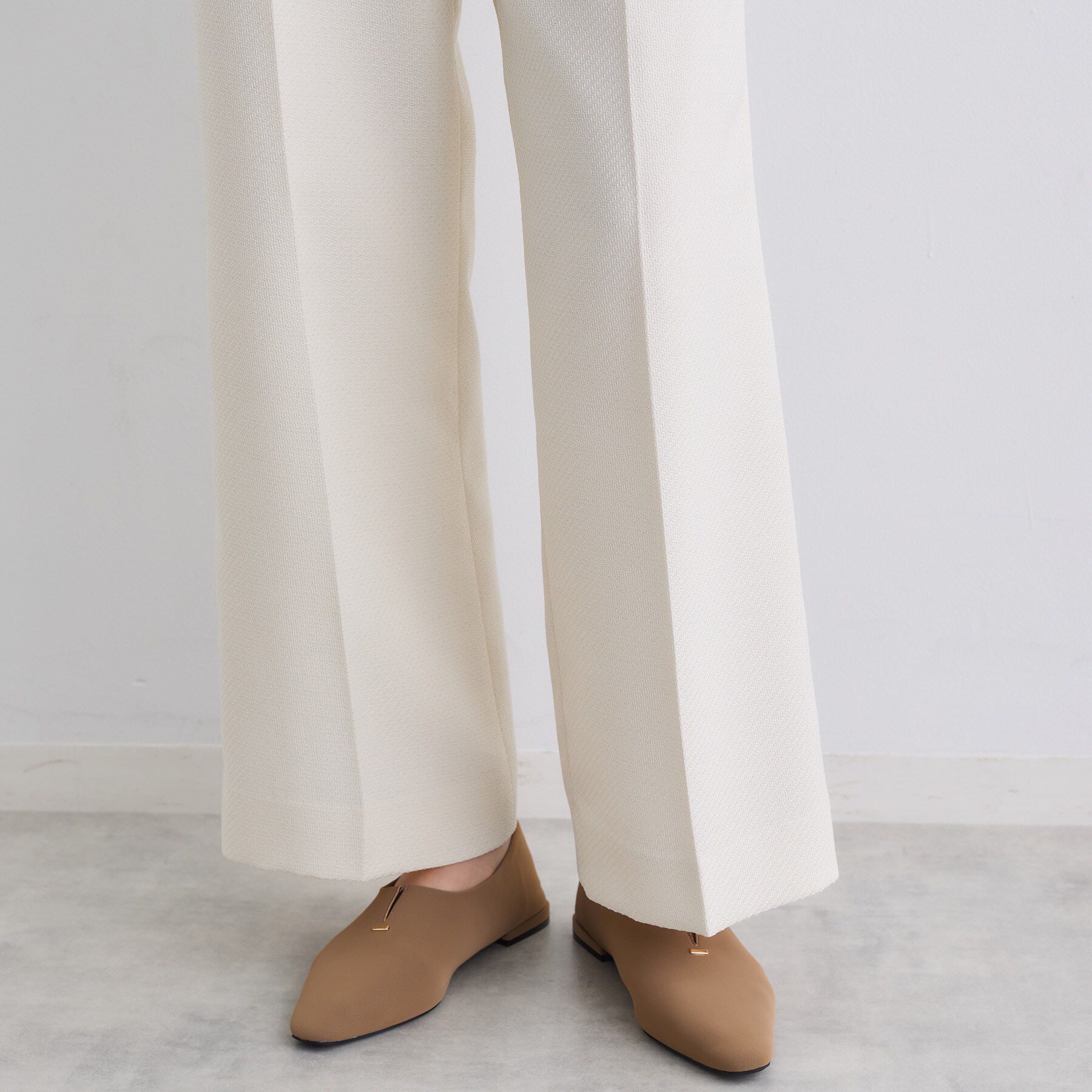 INDIVI「【褒められパンツ/ウール調素材】ラメ混ワイドパンツ」|その他|