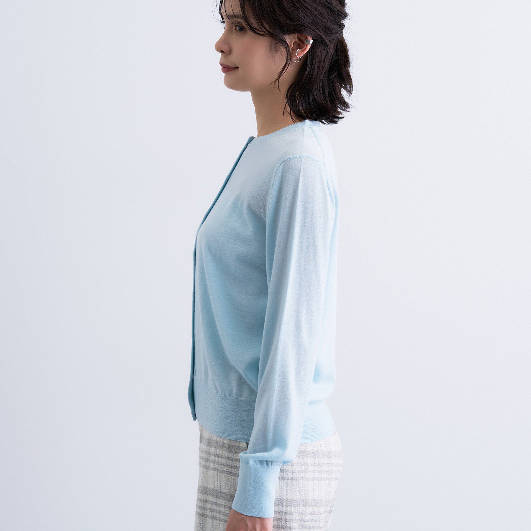 INDIVI「【洗える】ハイゲージニットカーディガン」|カーディガン|