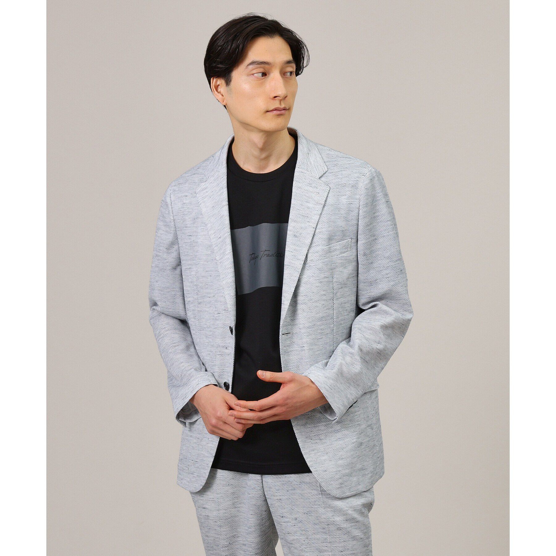 TAKEO KIKUCHI「【尾州織】リネンブレンド メッシュ ジャケット」|テーラードジャケット|