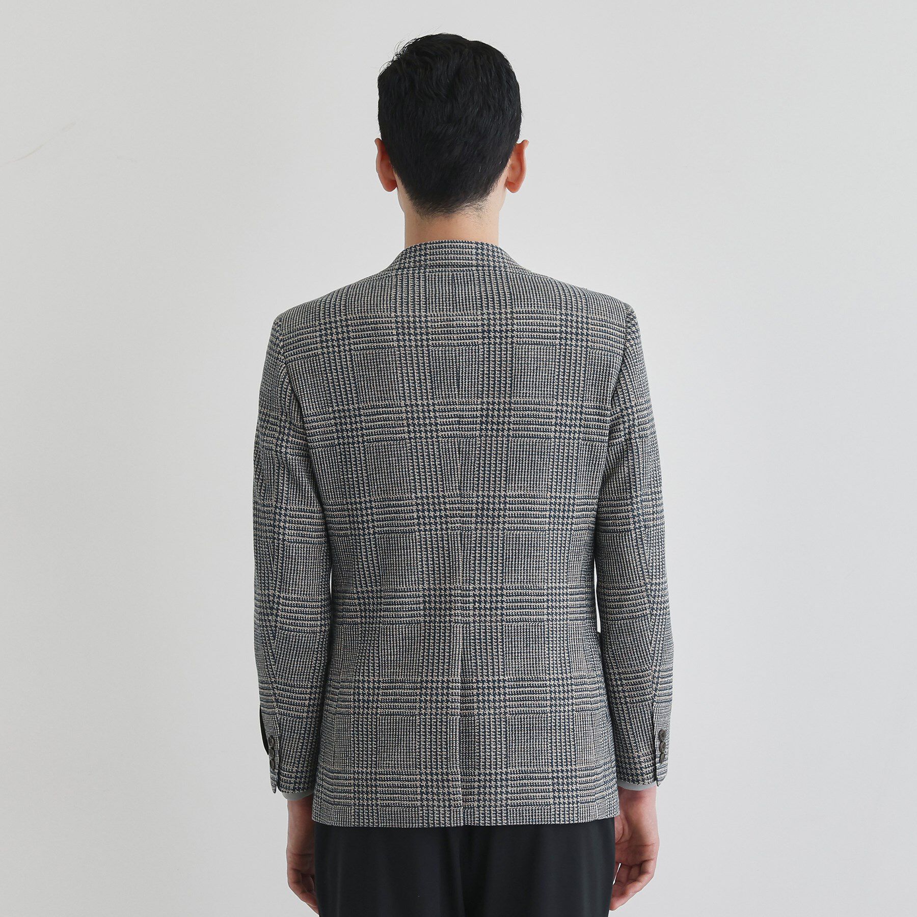 TAKEO KIKUCHI「グレンチェックプリント ジャージ ジャケット」|テーラードジャケット|