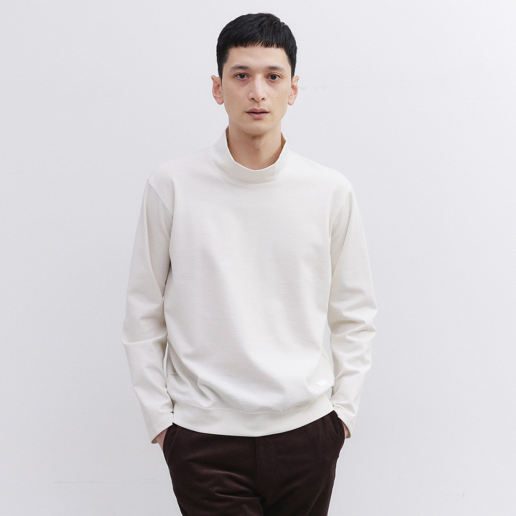 TAKEO KIKUCHI「【Sサイズ～】ウォーム ミラノリブ オフネック プルオーバー」|Tシャツ・カットソー|オフホワイト(003