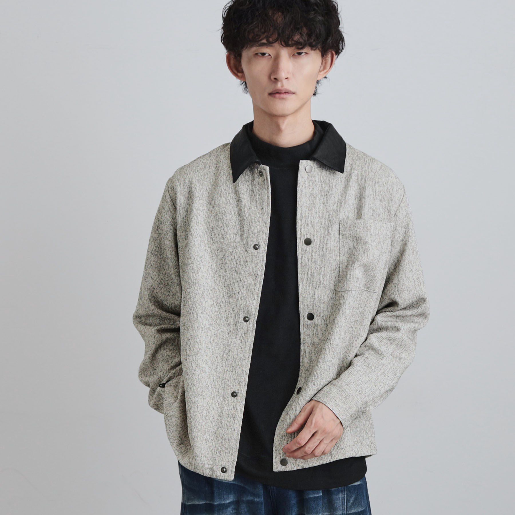 tk.TAKEO KIKUCHI「衿配色ツイードシャツ」|シャツ・ブラウス|