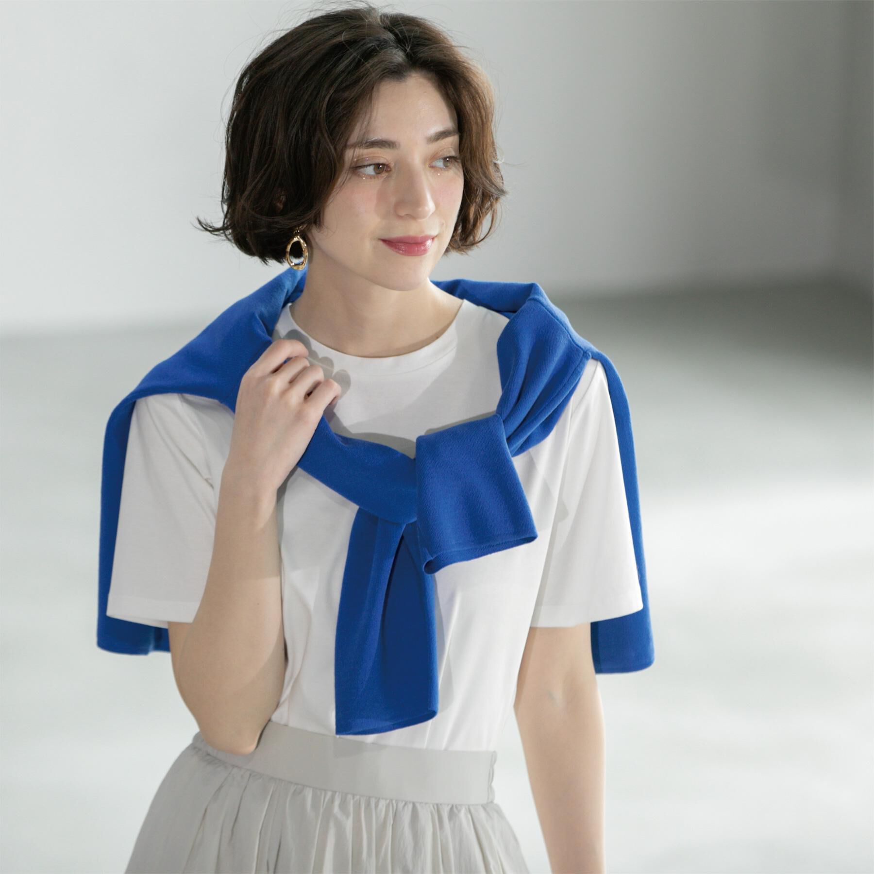 OPAQUE.CLIP「《5色展開/SS-LLサイズ》ベーシックTシャツ【UV/接触冷感/洗濯機洗い可】」|Tシャツ・カットソー|