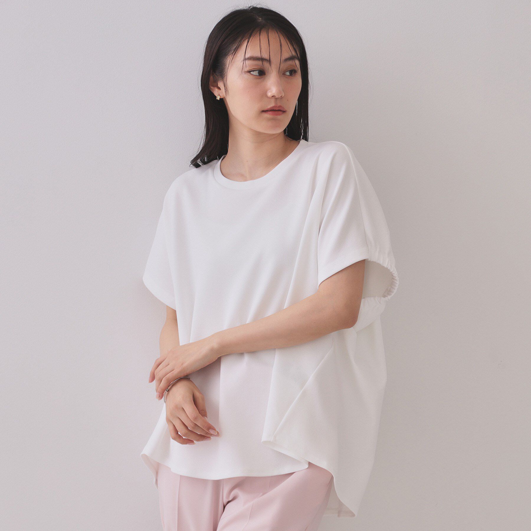 OPAQUE.CLIP「リラクシードルマンスリーブトップス【UV/吸水速乾/洗濯機洗い可】」|Tシャツ・カットソー|