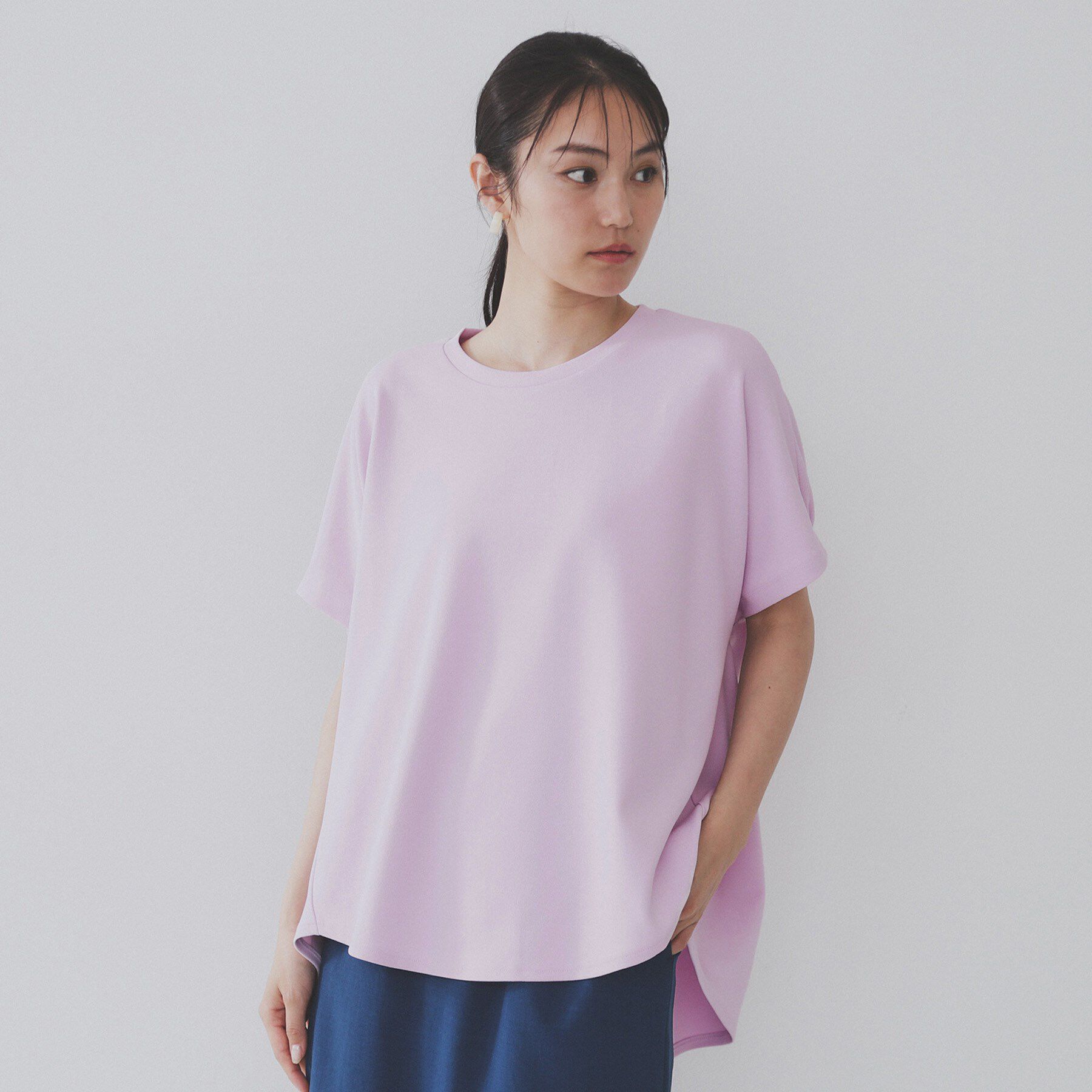 OPAQUE.CLIP「リラクシードルマンスリーブトップス【UV/吸水速乾/洗濯機洗い可】」|Tシャツ・カットソー|