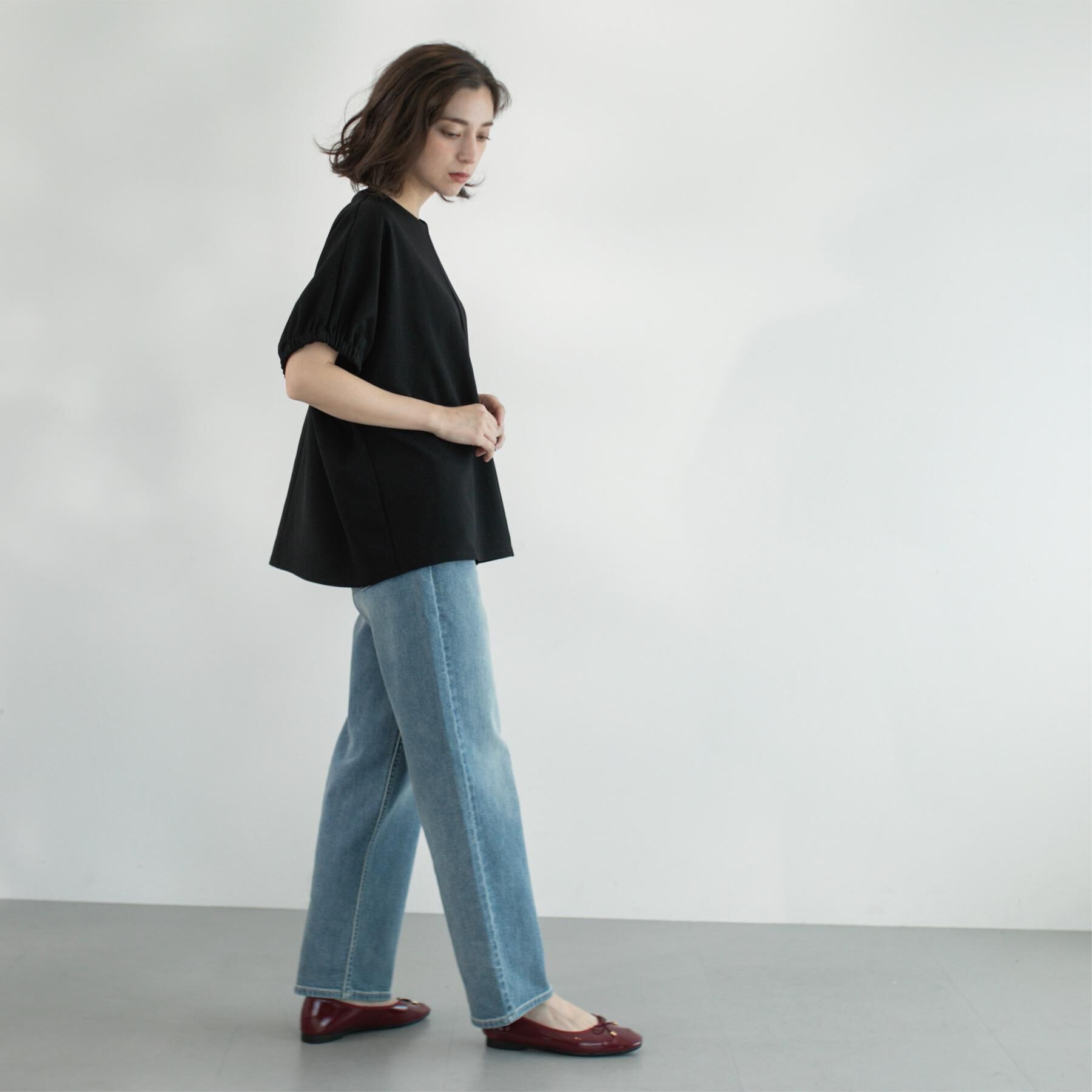 OPAQUE.CLIP「ストレッチストレートデニム【洗濯機洗い可】」|デニム|