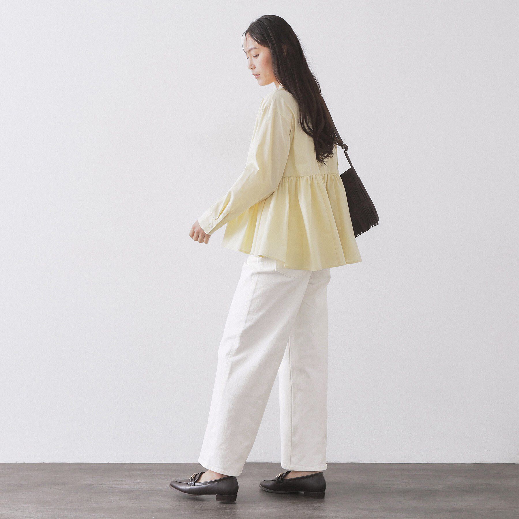 OPAQUE.CLIP「ストレッチバギーデニム【洗濯機洗い可】《SS～LL》」|デニム|