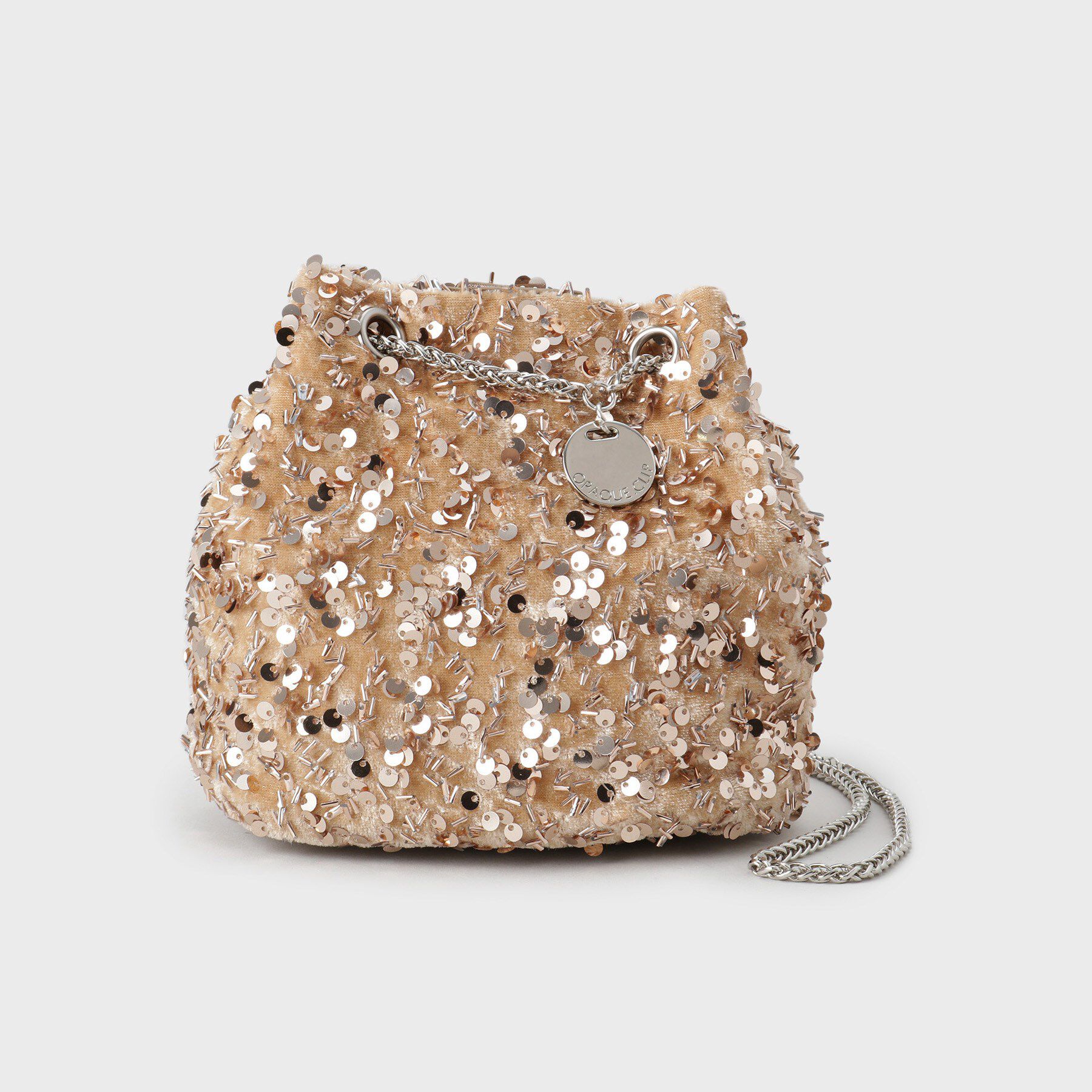 OPAQUE.CLIP「【2WAY】素材アソートシャイニー巾着ミニショルダーバッグ」|ショルダー・メッセンジャー|