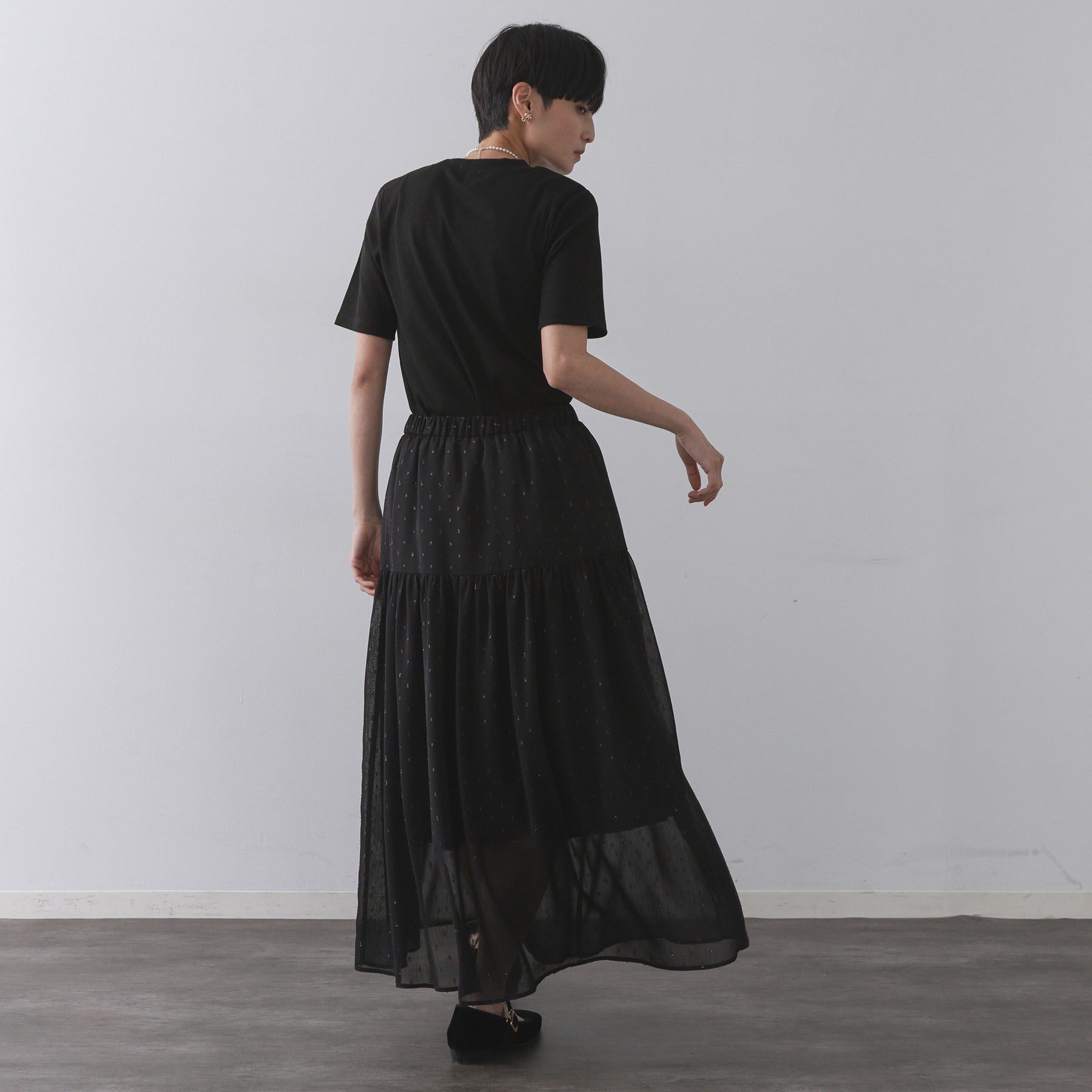 OPAQUE.CLIP「ラメリブカットソー【洗濯機洗い可】」|Tシャツ・カットソー|