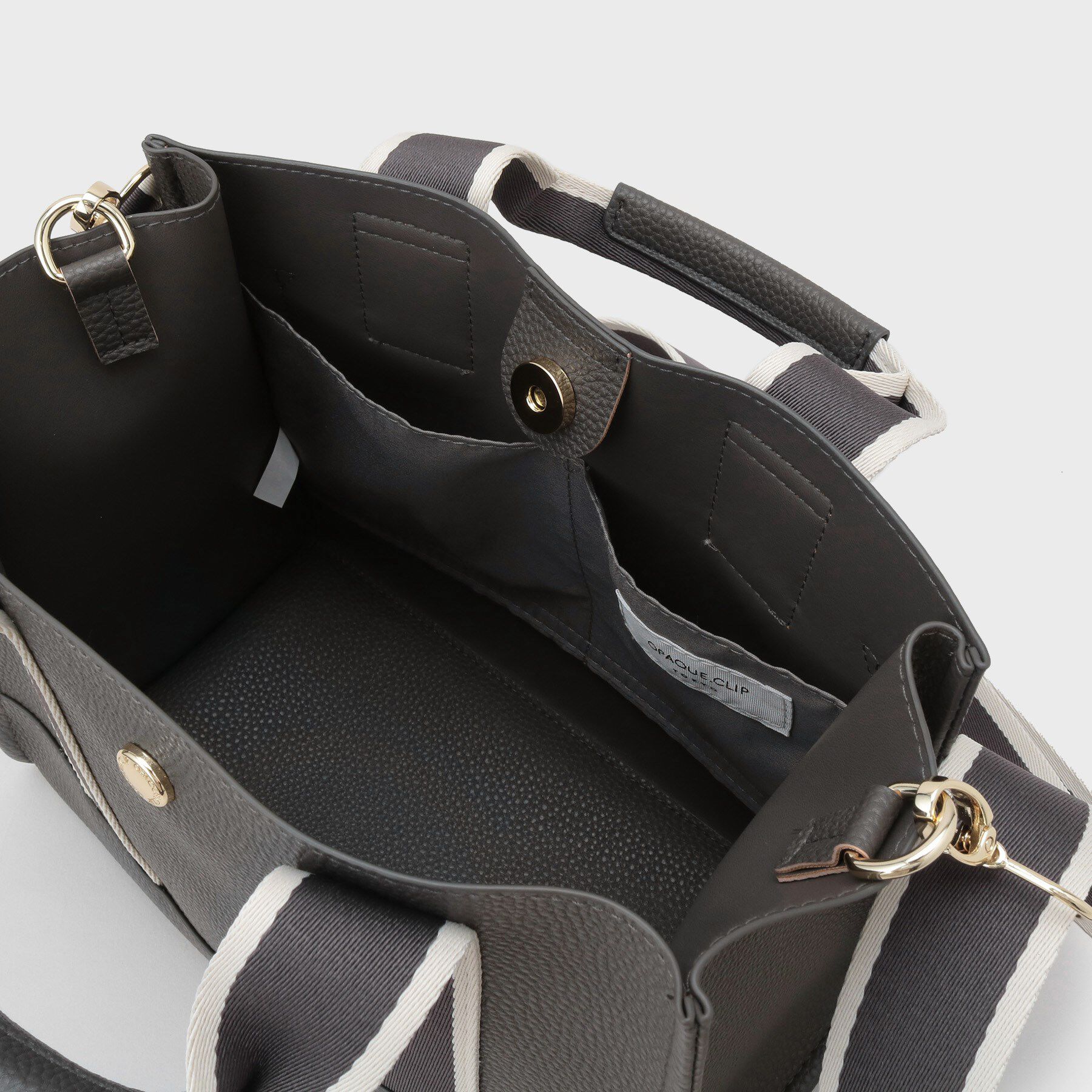 OPAQUE.CLIP「【軽量/2WAY】ラインテープスクエアミドルトートバッグ」|トートバッグ|