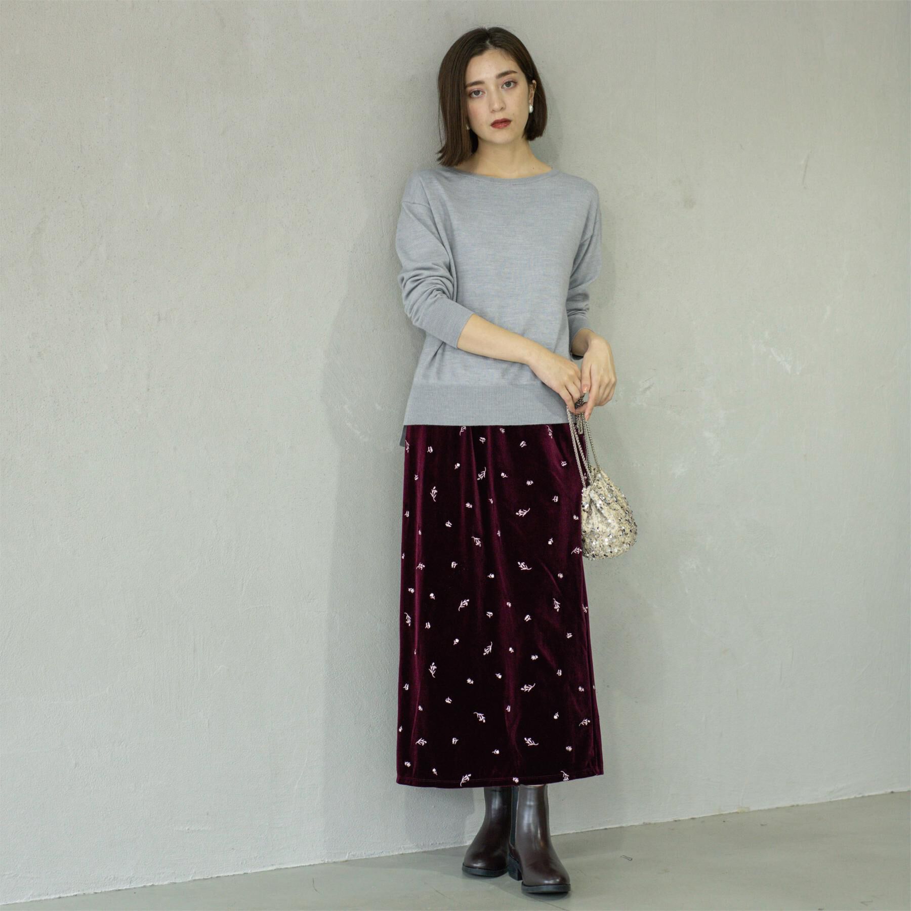 OPAQUE.CLIP「ボートネックニット/エクストラファインメリノウール【THEシリーズ/洗濯機OK】」|ニット・セーター|