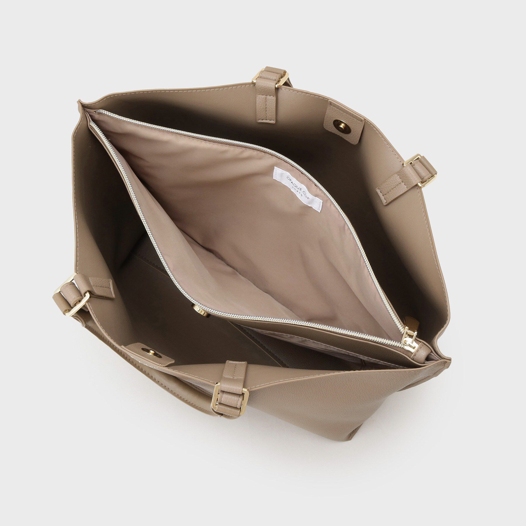 OPAQUE.CLIP「【2WAY/A4サイズ対応】シュリンク合皮トートバッグ」|トートバッグ|