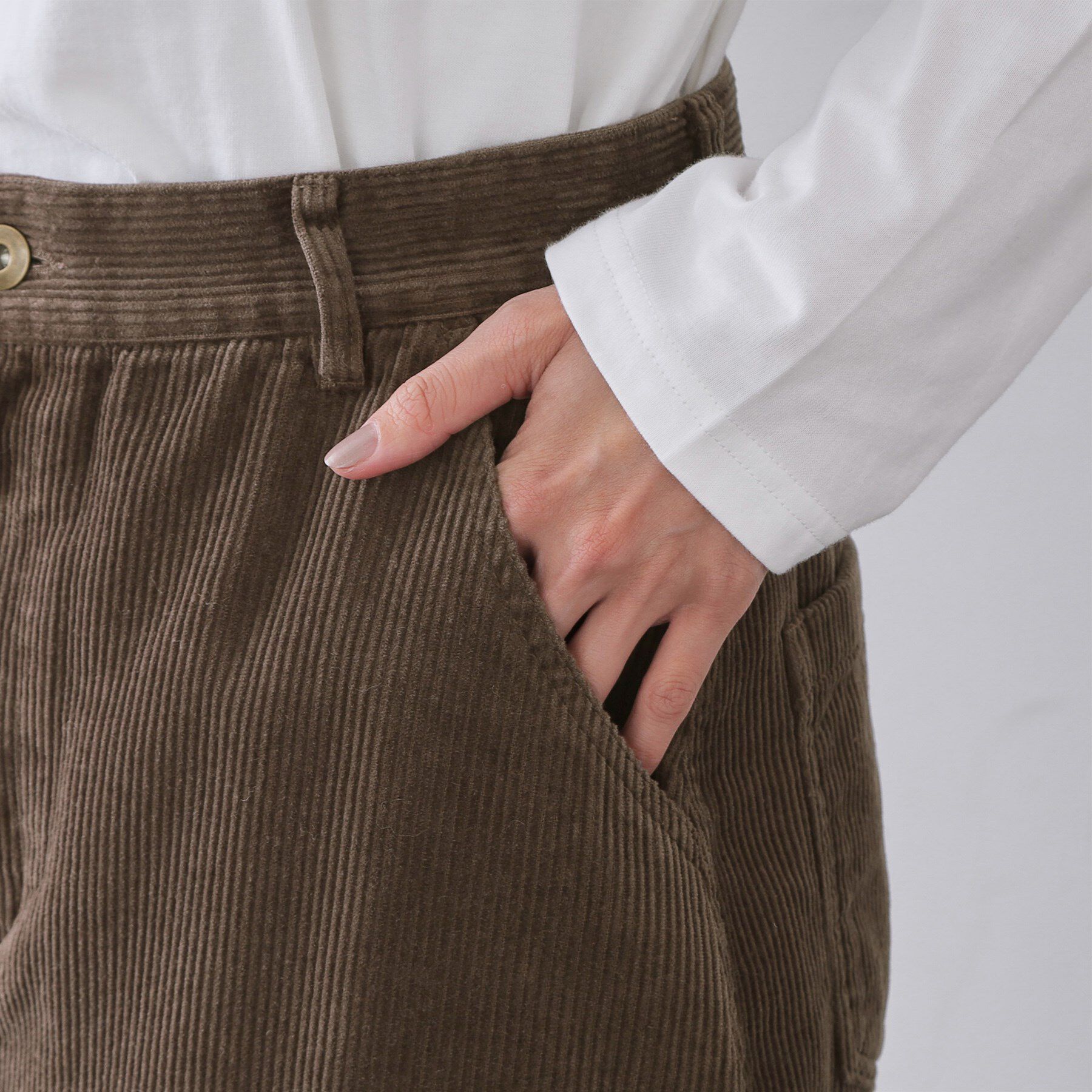 OPAQUE.CLIP「コーデュロイナロースカート【洗濯機OK】」|スカート|