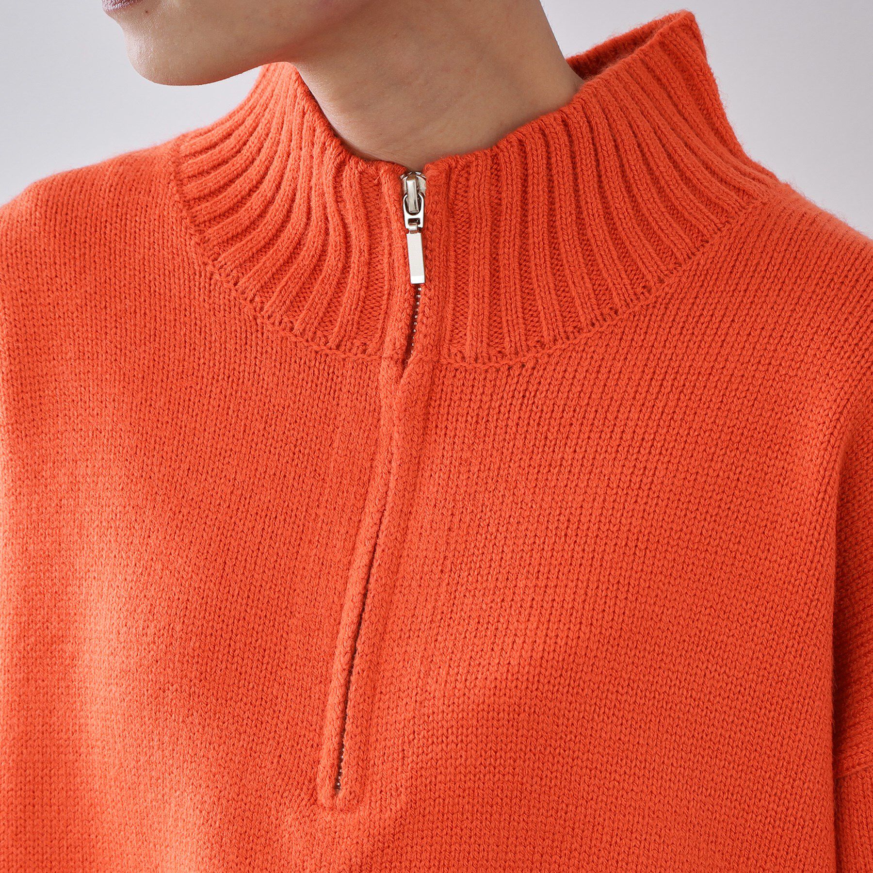 OPAQUE.CLIP「ハーフジップミドルゲージニット【洗濯機OK】」|ニット・セーター|