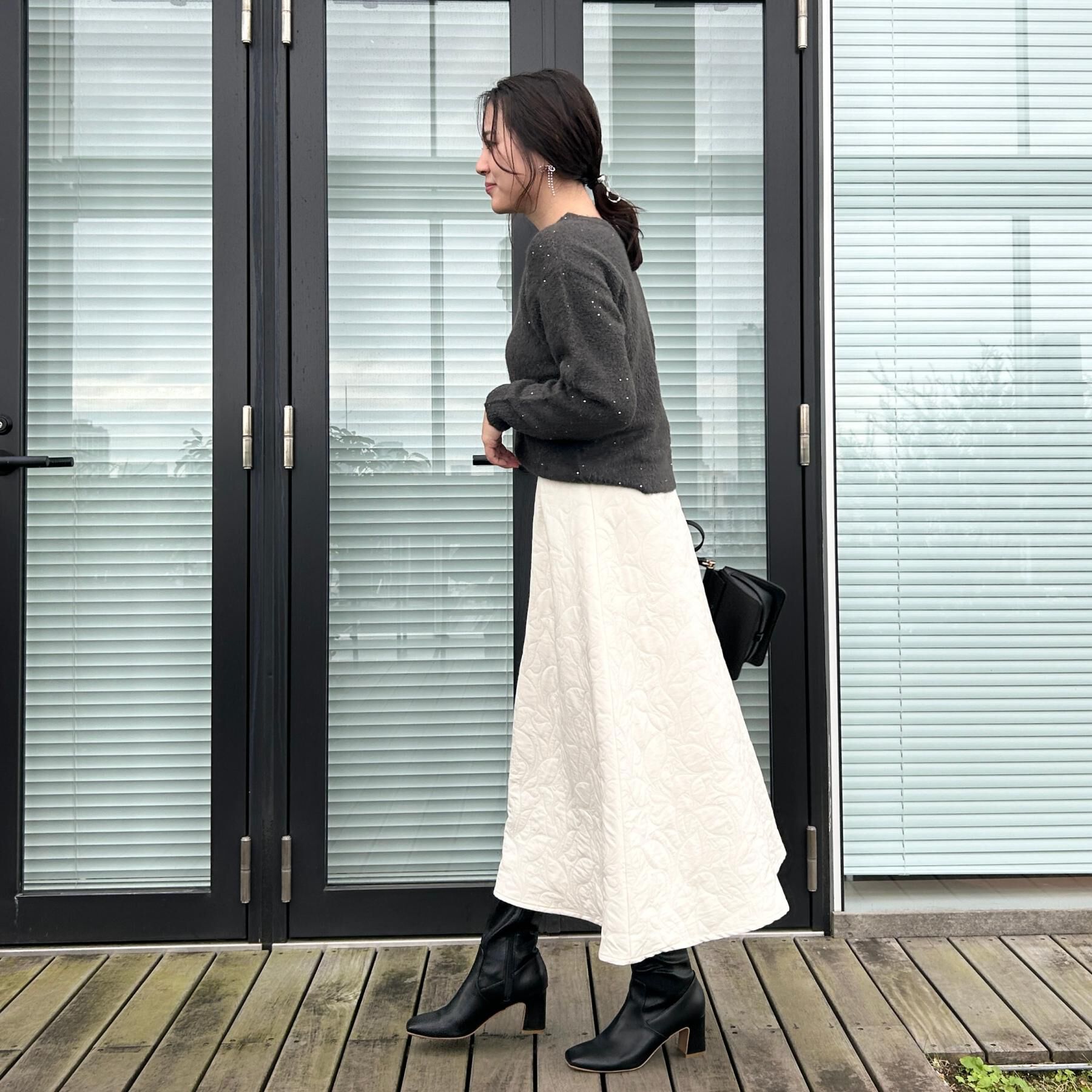 Couture broach「【前後2WAY】スパンコールラメフェザー ニット」|ニット・セーター|