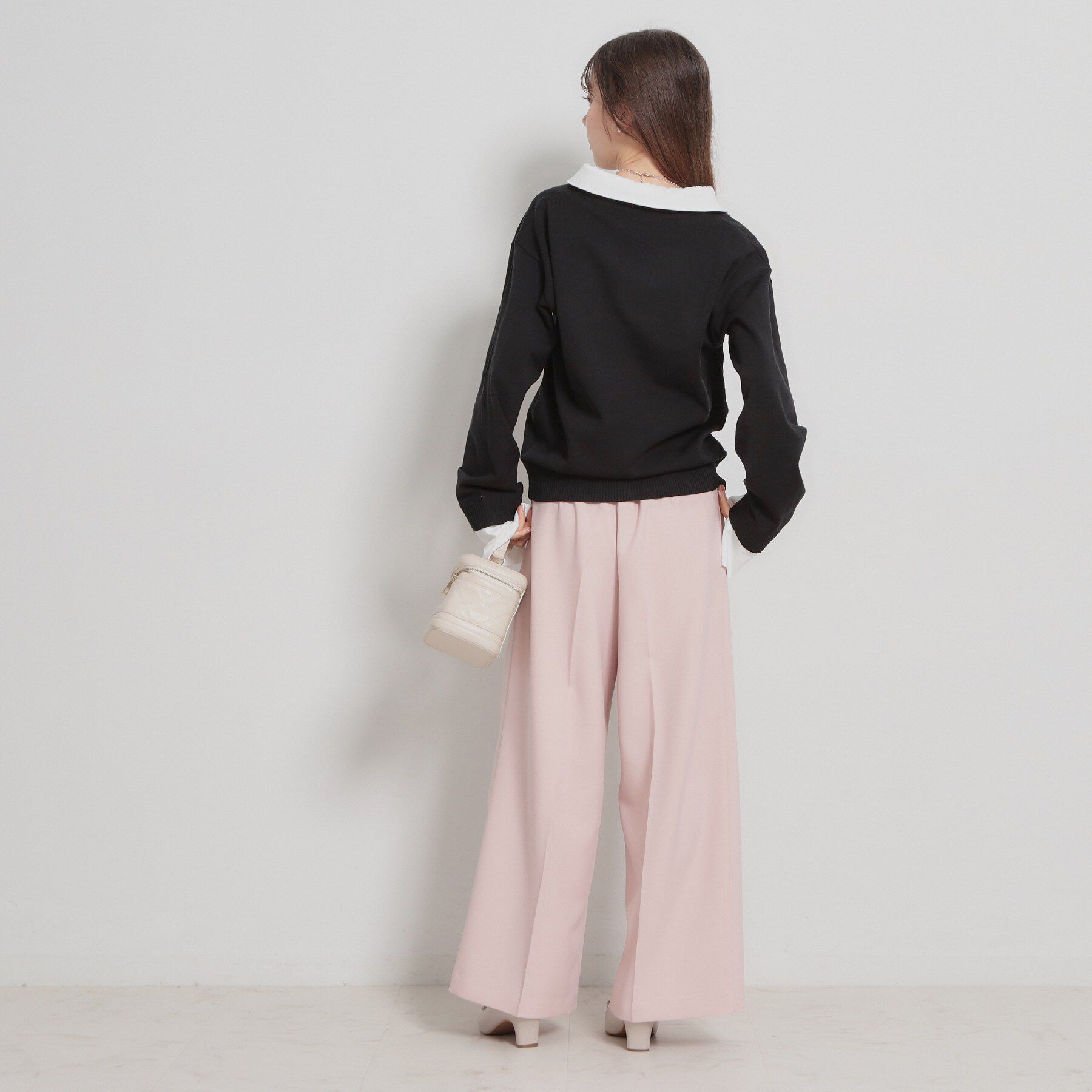 Couture broach「布帛ドッキングプルオーバー」|ニット・セーター|