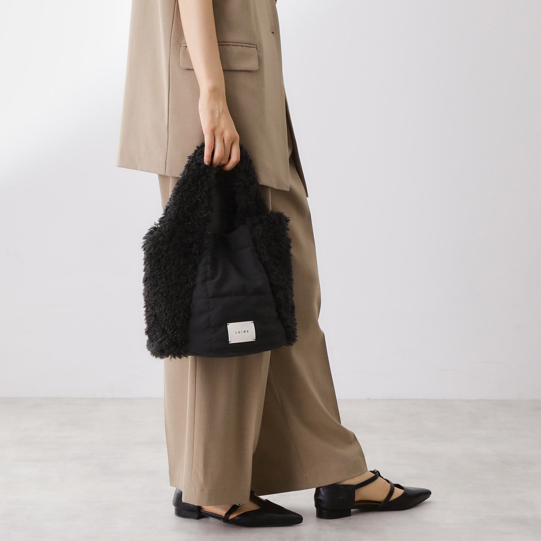 THE SHOP TK「キルト&times;フェイクファー2WAYトート」|トートバッグ|