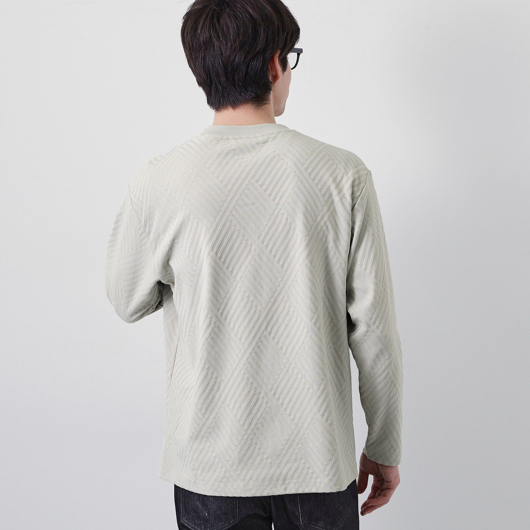 THE SHOP TK「【長く愛せる、定番ロンT】リンクスジャカード長袖Tシャツ」|Tシャツ・カットソー|