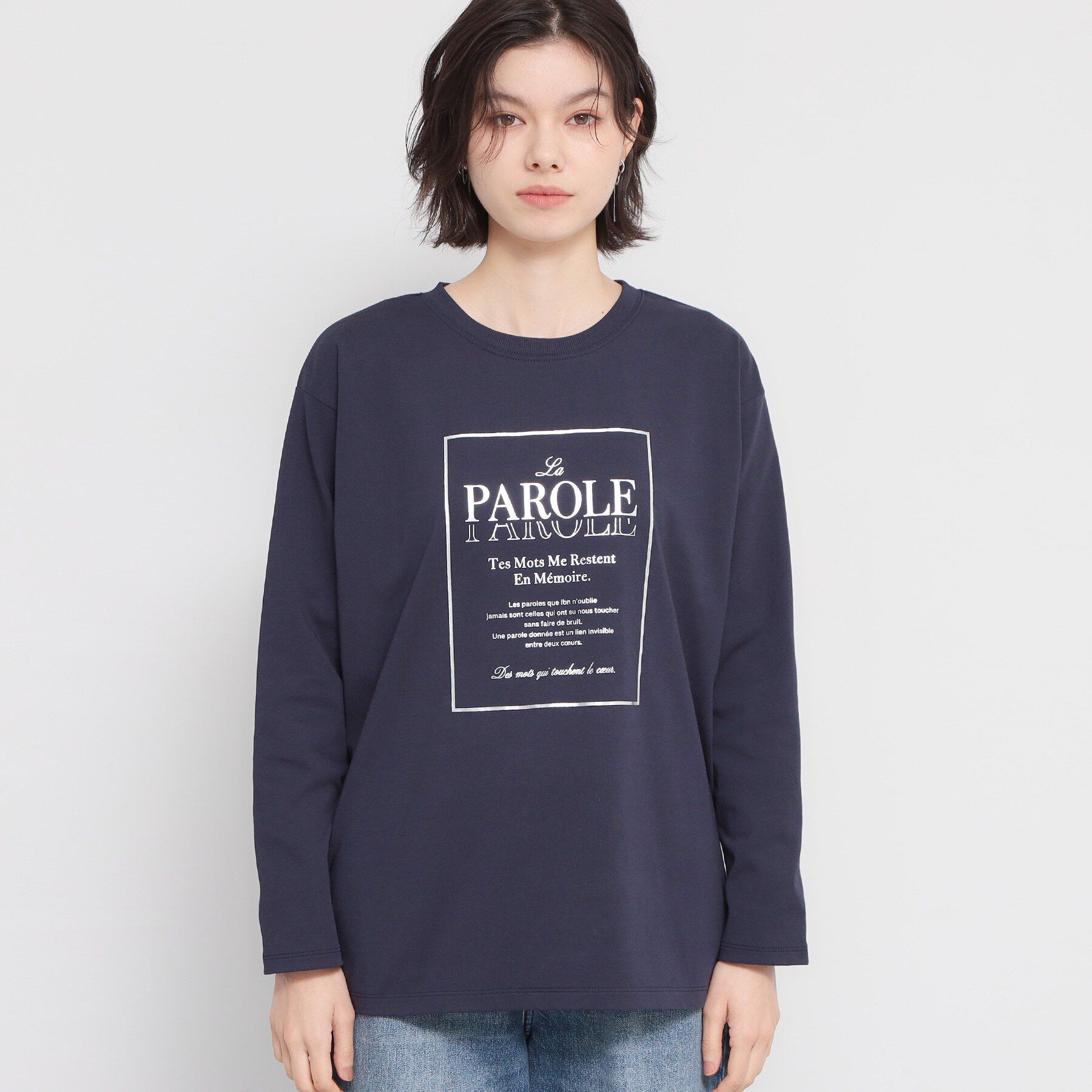 THE SHOP TK「ロゴ箔プリントロンTee」|Tシャツ・カットソー|