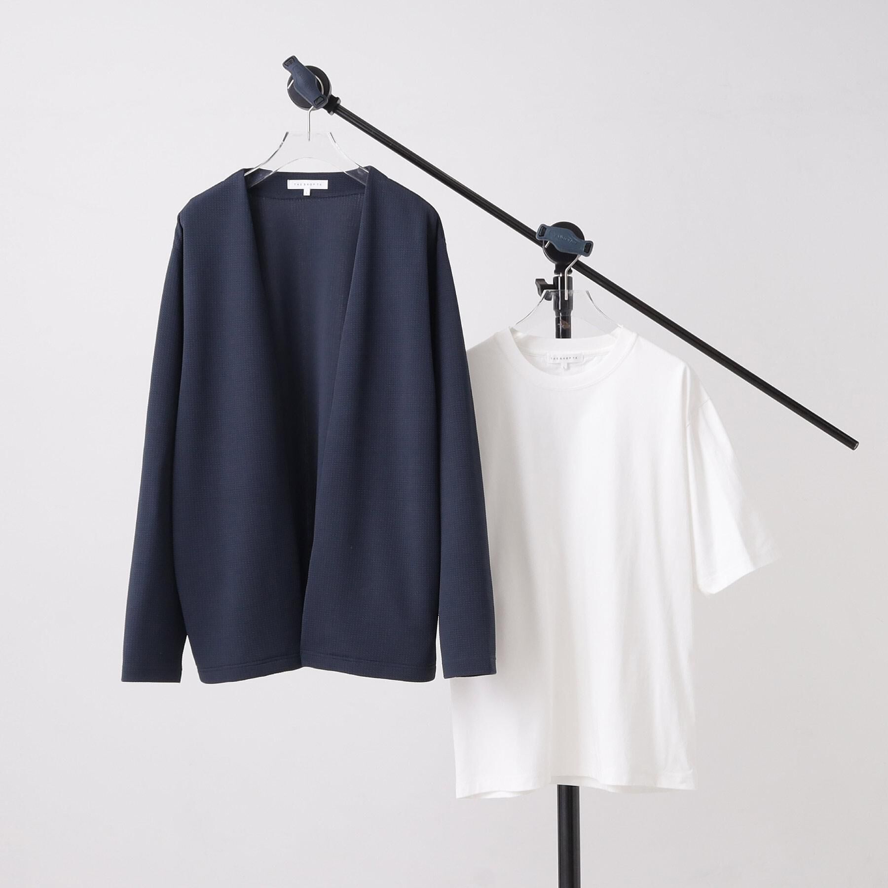 THE SHOP TK「【2点セット】カーディガン＋半袖Tシャツ 洗濯機OK」|カーディガン|