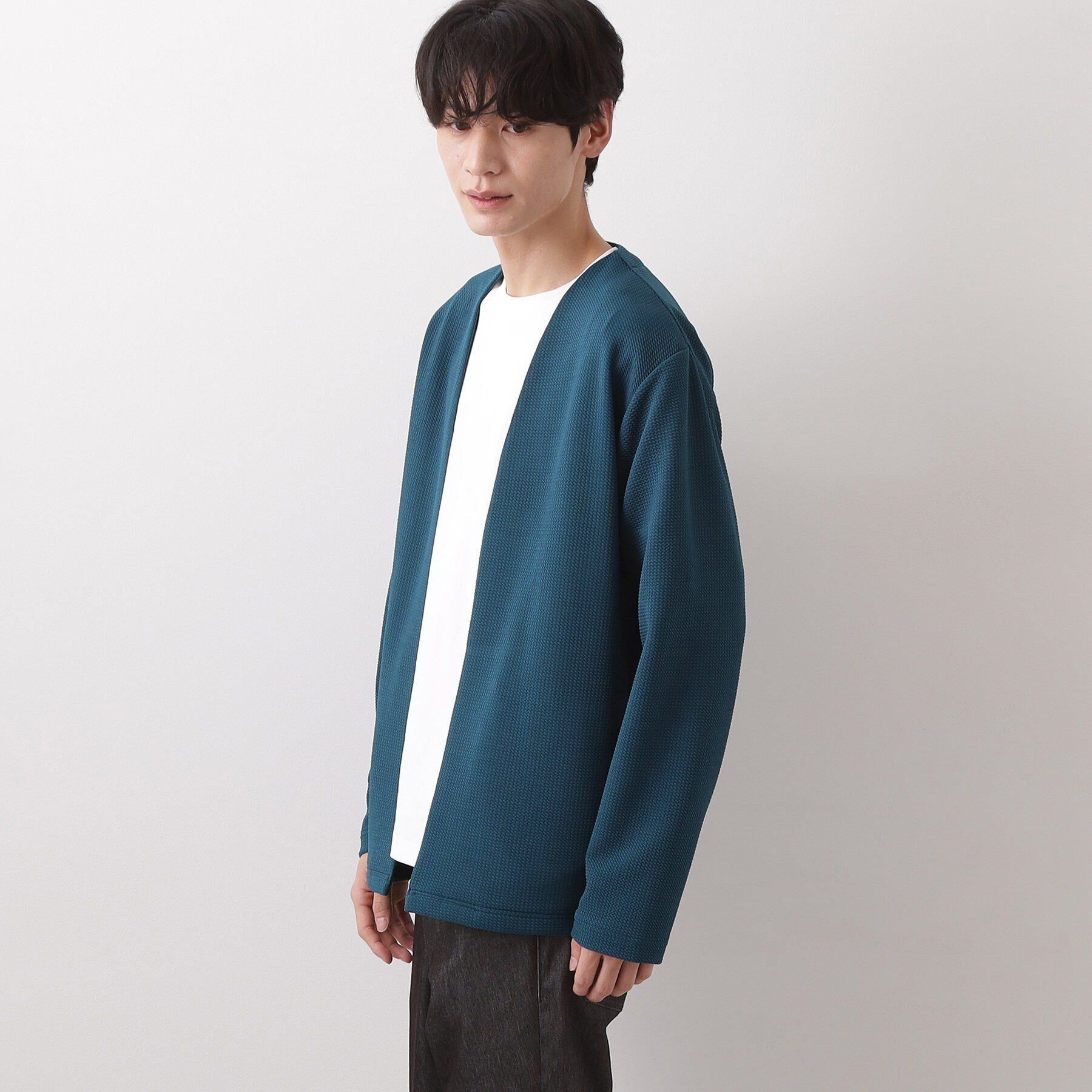 THE SHOP TK「【2点セット】カーディガン＋半袖Tシャツ 洗濯機OK」|カーディガン|