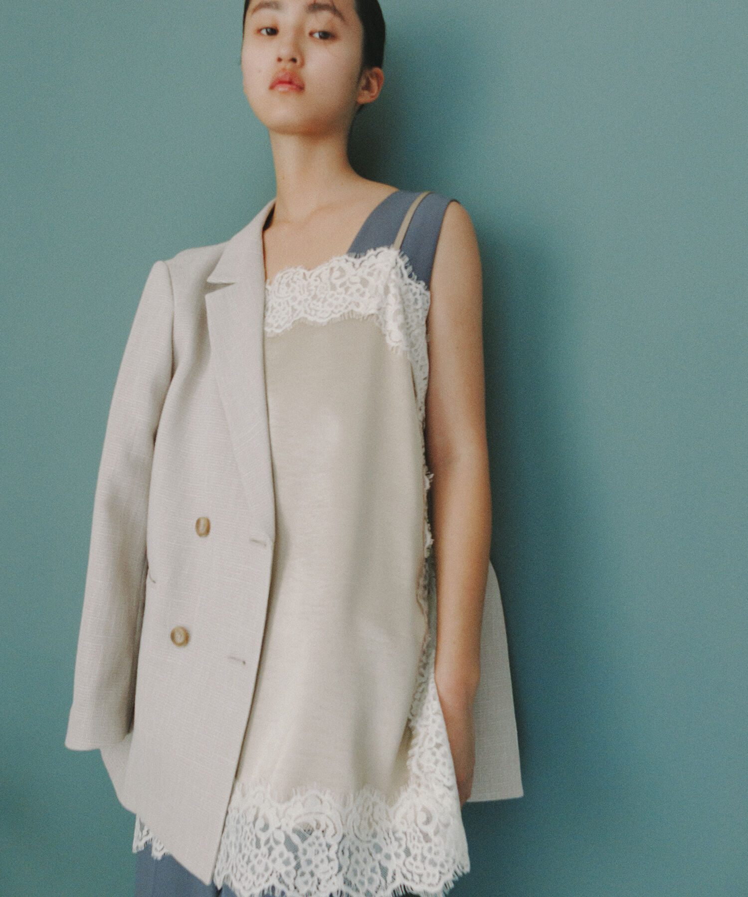  「〈N.〉からみ織りダブルジャケット」|その他|ベージュミッ 2