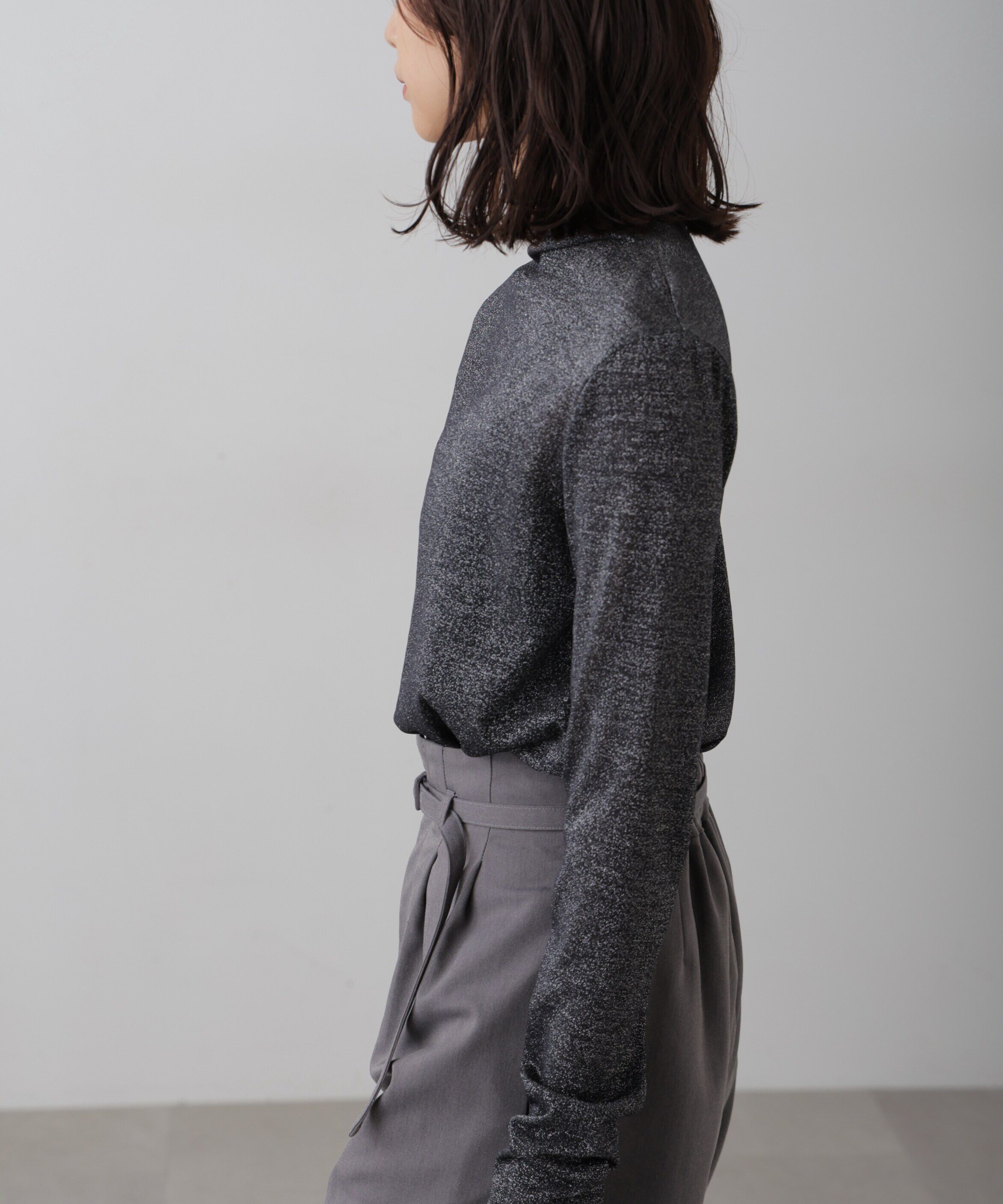  「シアーラメハイネックカットソー」|Tシャツ・カットソー|