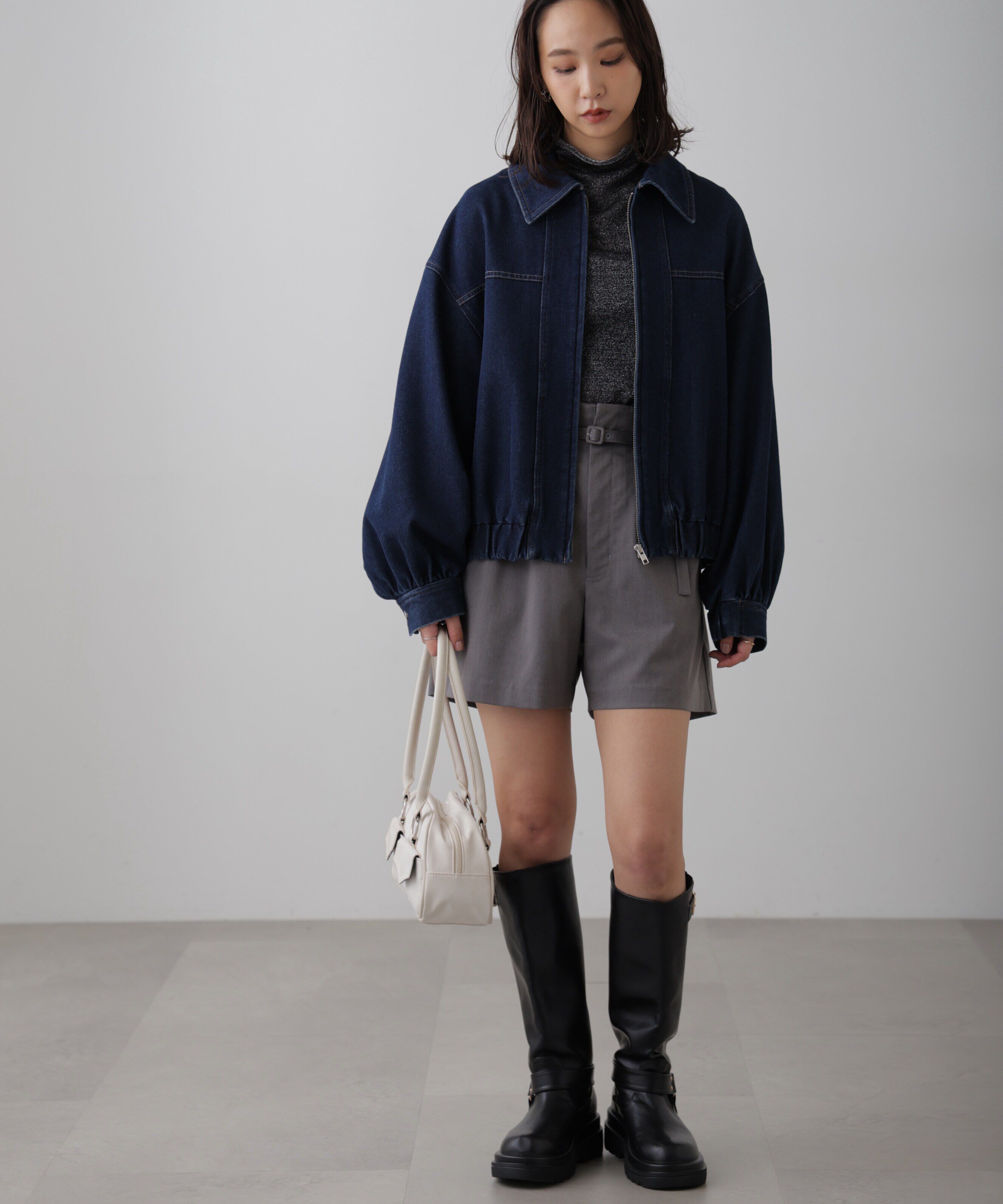  「シアーラメハイネックカットソー」|Tシャツ・カットソー|