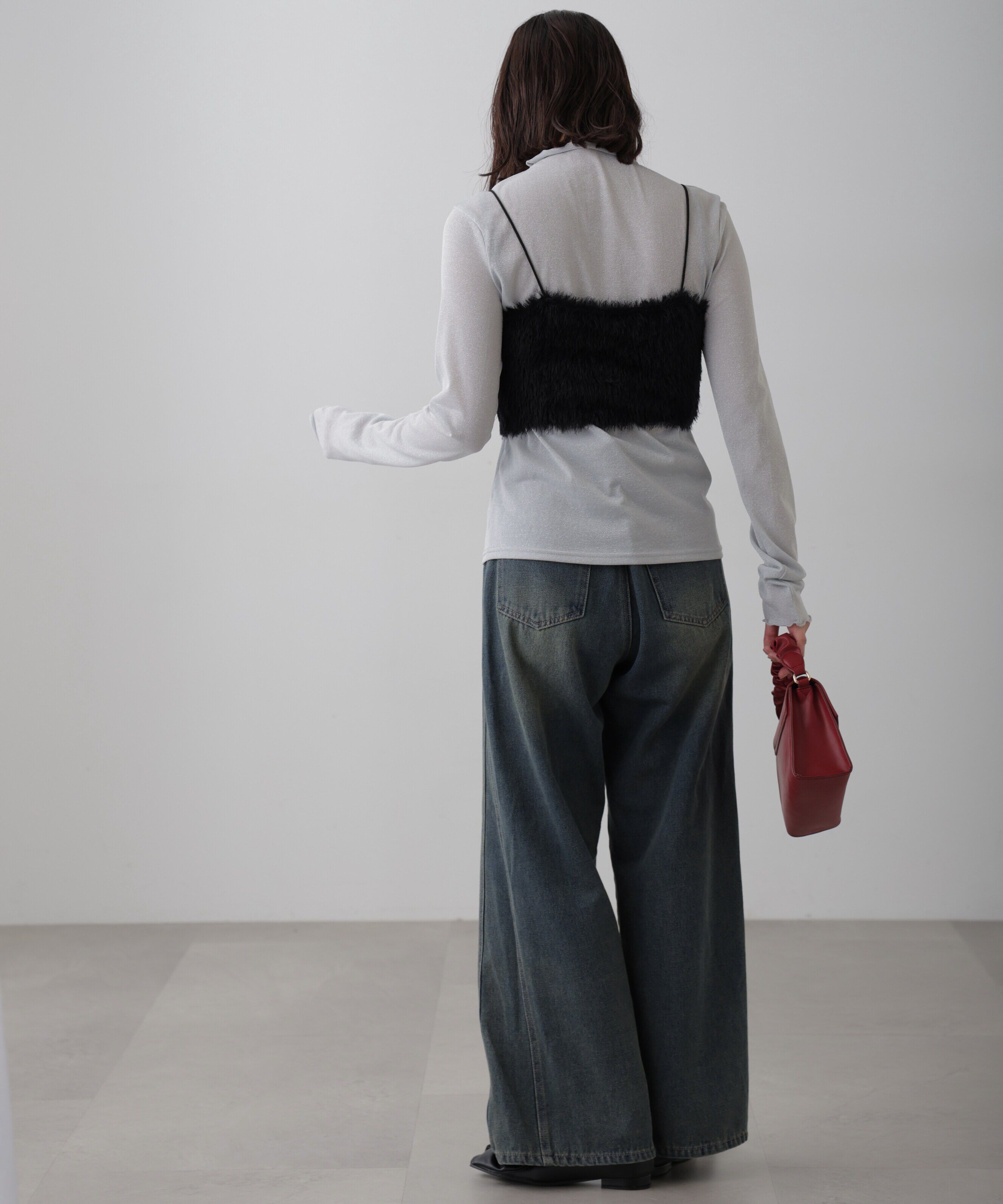  「シアーラメハイネックカットソー」|Tシャツ・カットソー|